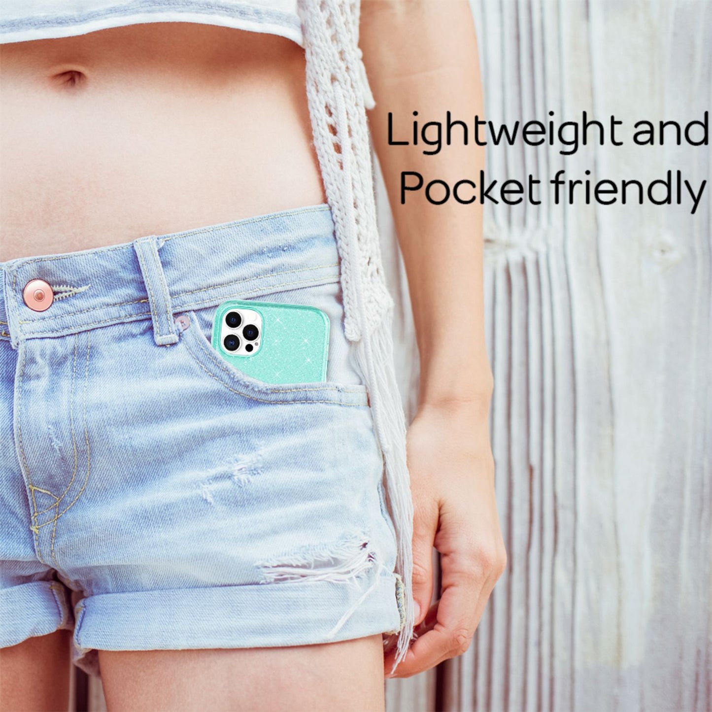 NALIA Glitzer Handy Hülle für iPhone 12 Pro Max, Bling Case Glitter Cover Bumper