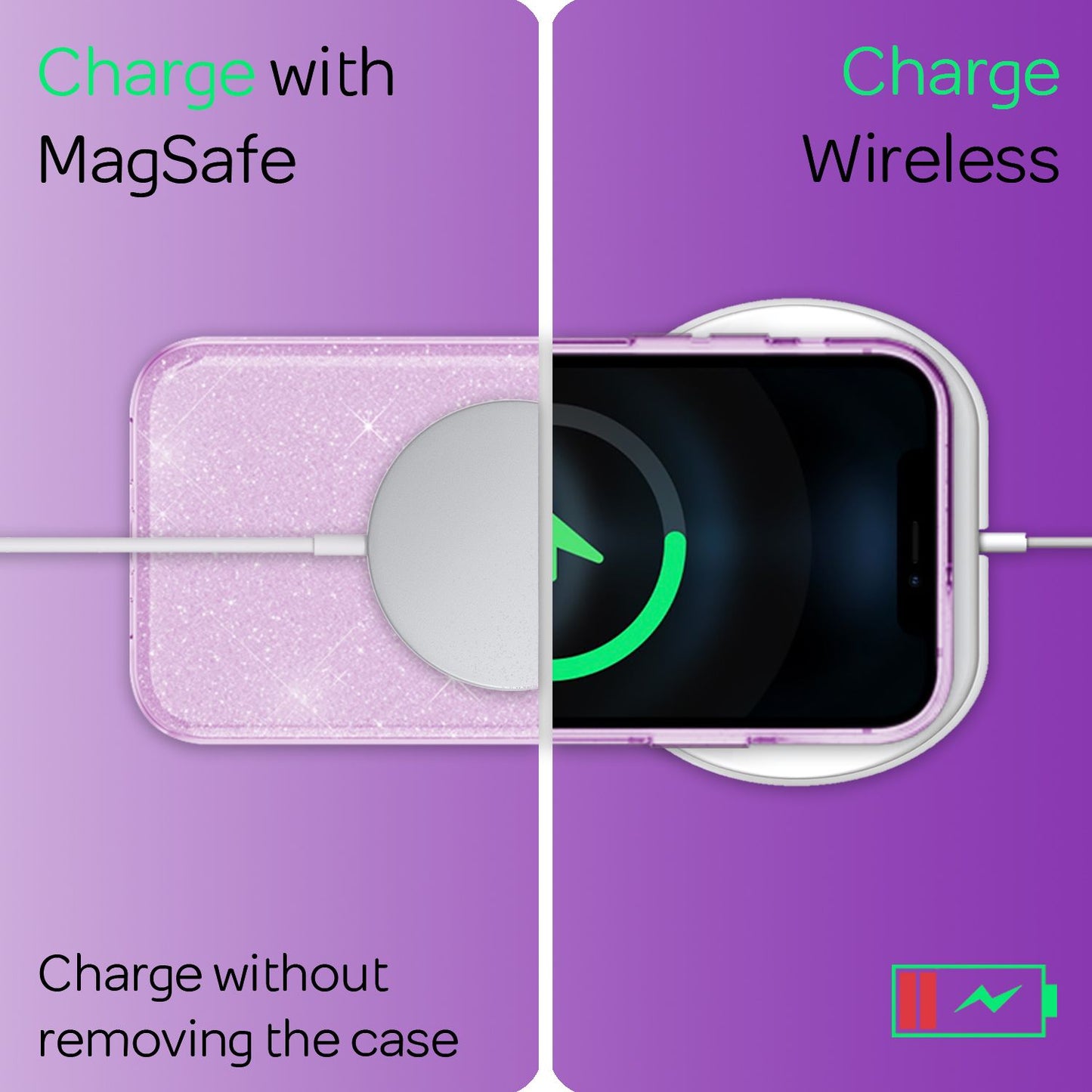 NALIA Glitzer Handy Hülle für iPhone 12 Pro Max, Bling Case Glitter Cover Bumper