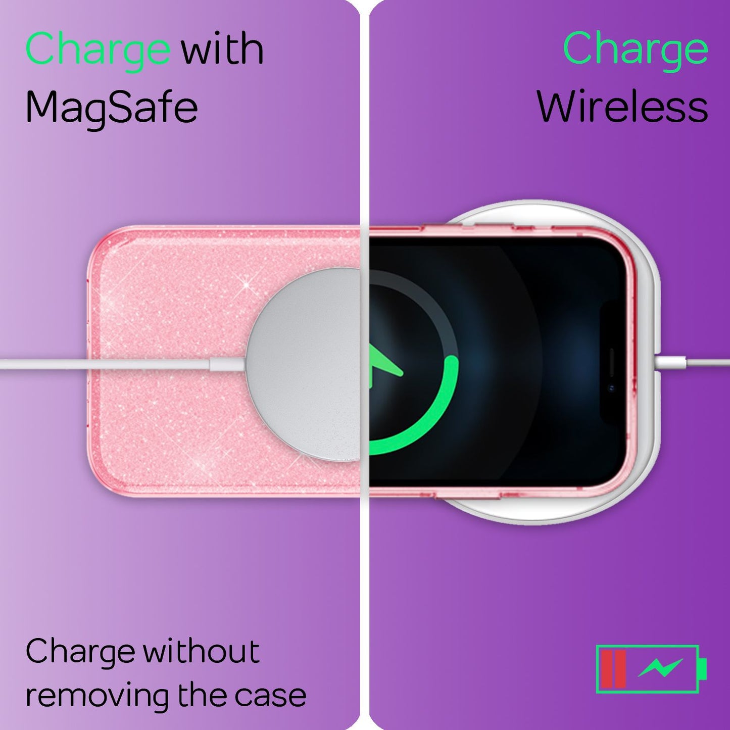 NALIA Glitzer Handy Hülle für iPhone 12 Pro Max, Bling Case Glitter Cover Bumper