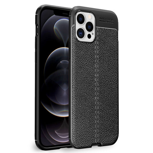 Husă din piele NALIA pentru iPhone 12 Pro Max, husă de protecție TPU cu aspect de piele - mărimea potrivită pentru iPhone 12 Pro Max, rezistentă la șocuri, subțire