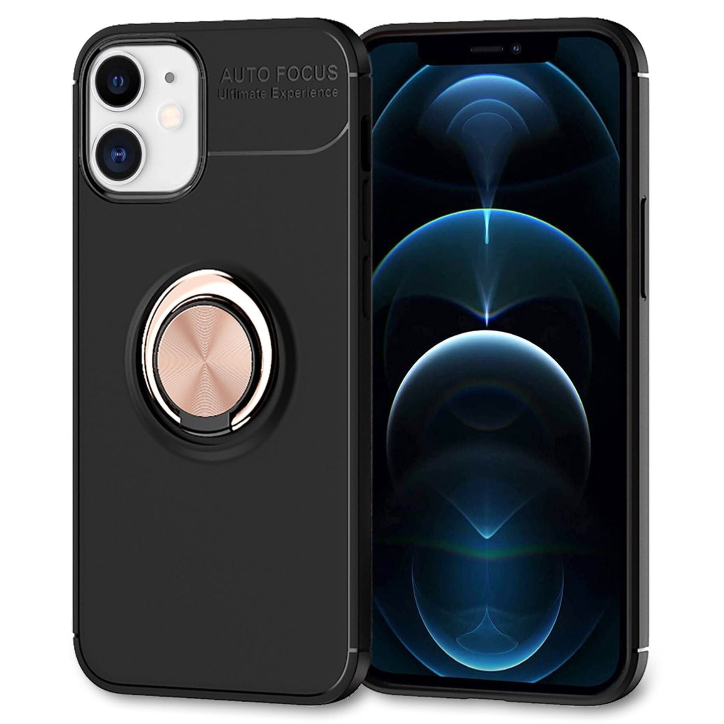 NALIA Ring Handyhülle für iPhone 12 / iPhone 12 Pro, Handy Cover Case Schutz Etui TPU