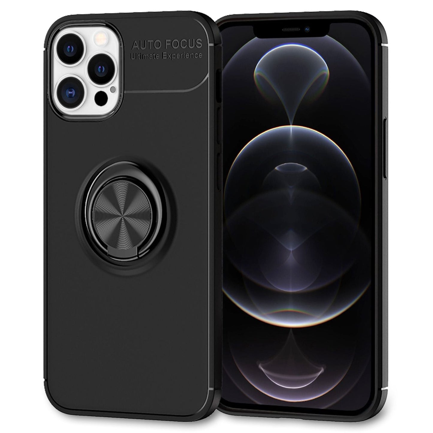 NALIA Ring Handyhülle für iPhone 12 Pro Max, Handy Cover Case Schutz Tasche TPU Etui