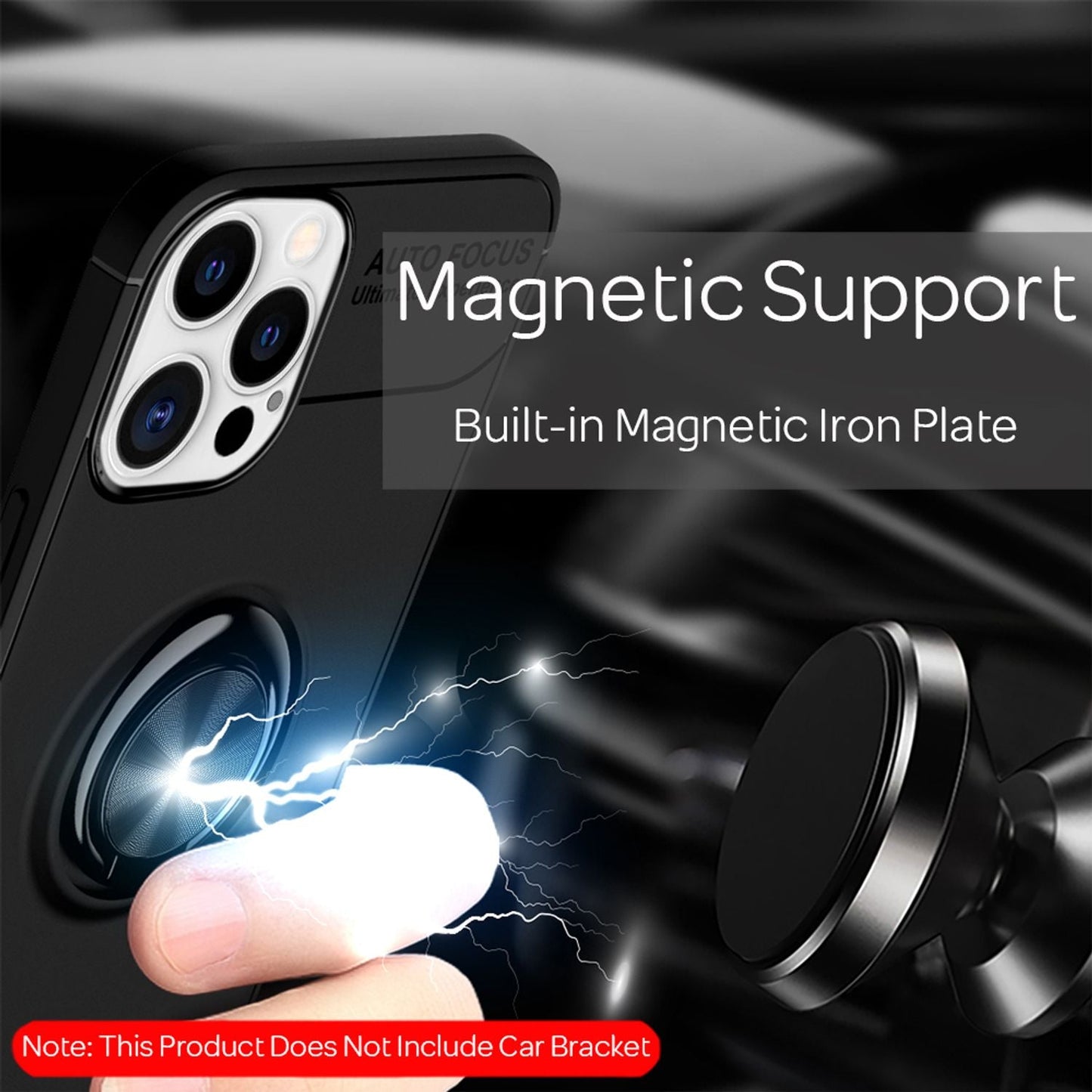 NALIA Ring Handyhülle für iPhone 12 Pro Max, Handy Cover Case Schutz Tasche TPU Etui