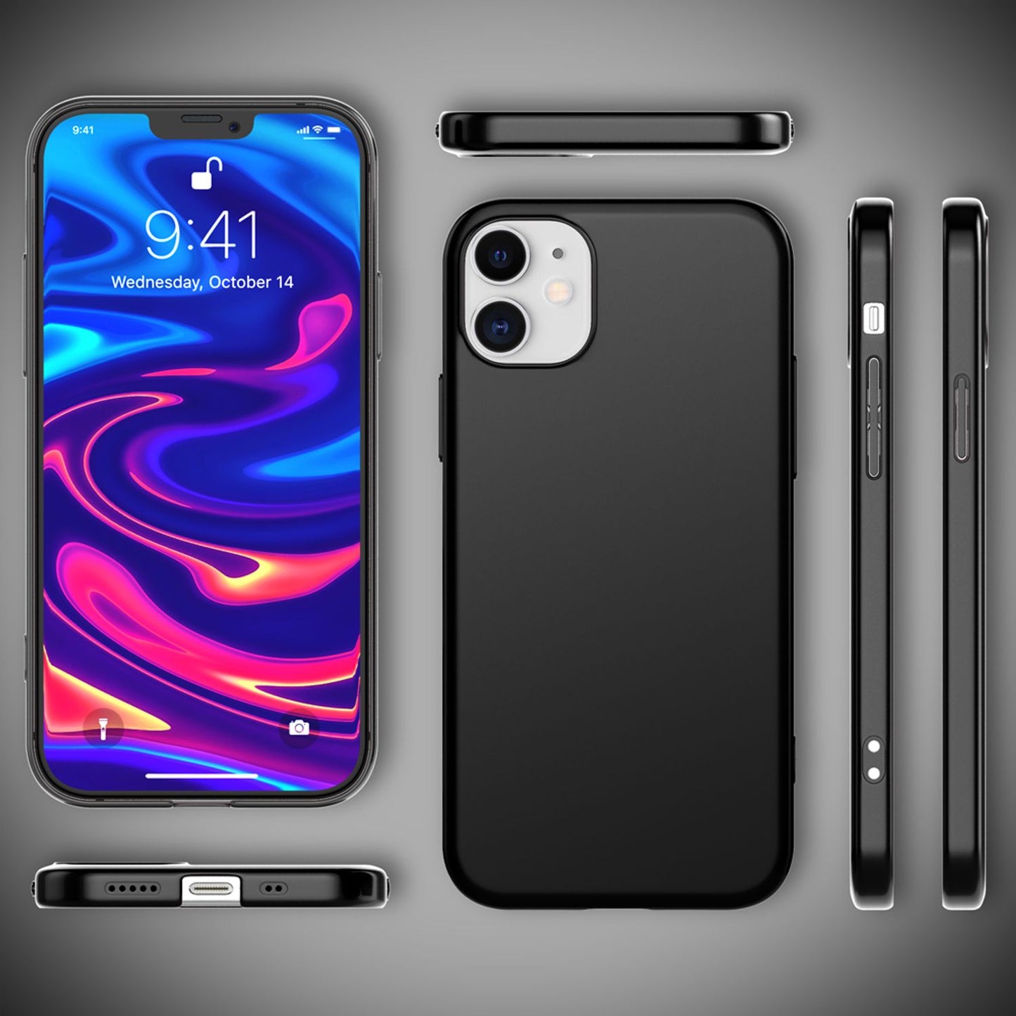 NALIA iPhone 12 Mini Ultradünne Slim Case - 0,5 mm Dicke, Kratzschutz, Staubschutz