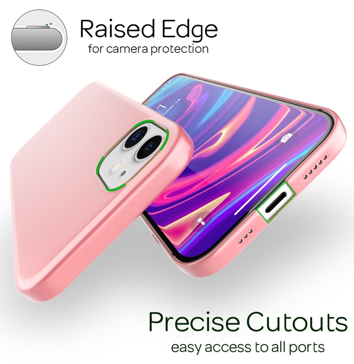 NALIA Hard Case für iPhone 12/ iPhone 12 Pro, Slim Cover Handy Schutz Hülle Etui