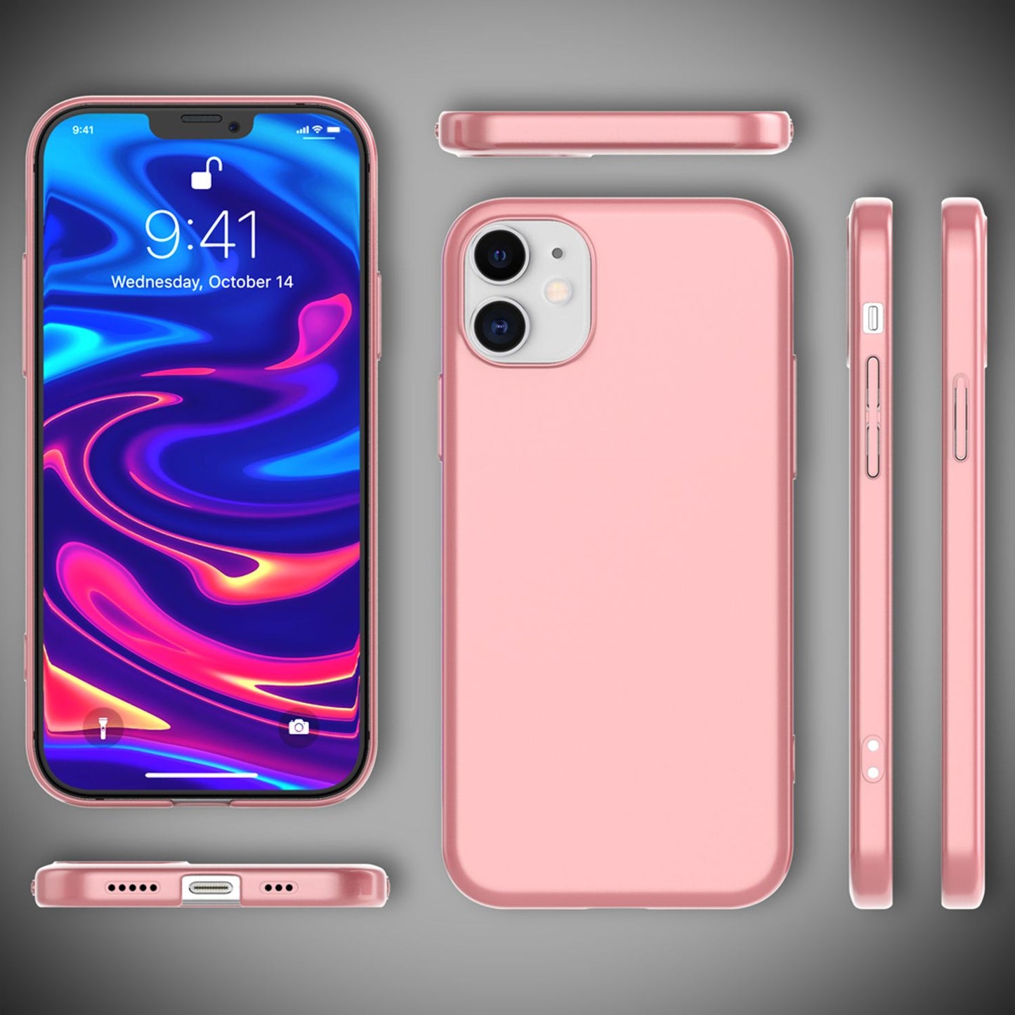 NALIA Hard Case für iPhone 12/ iPhone 12 Pro, Slim Cover Handy Schutz Hülle Etui