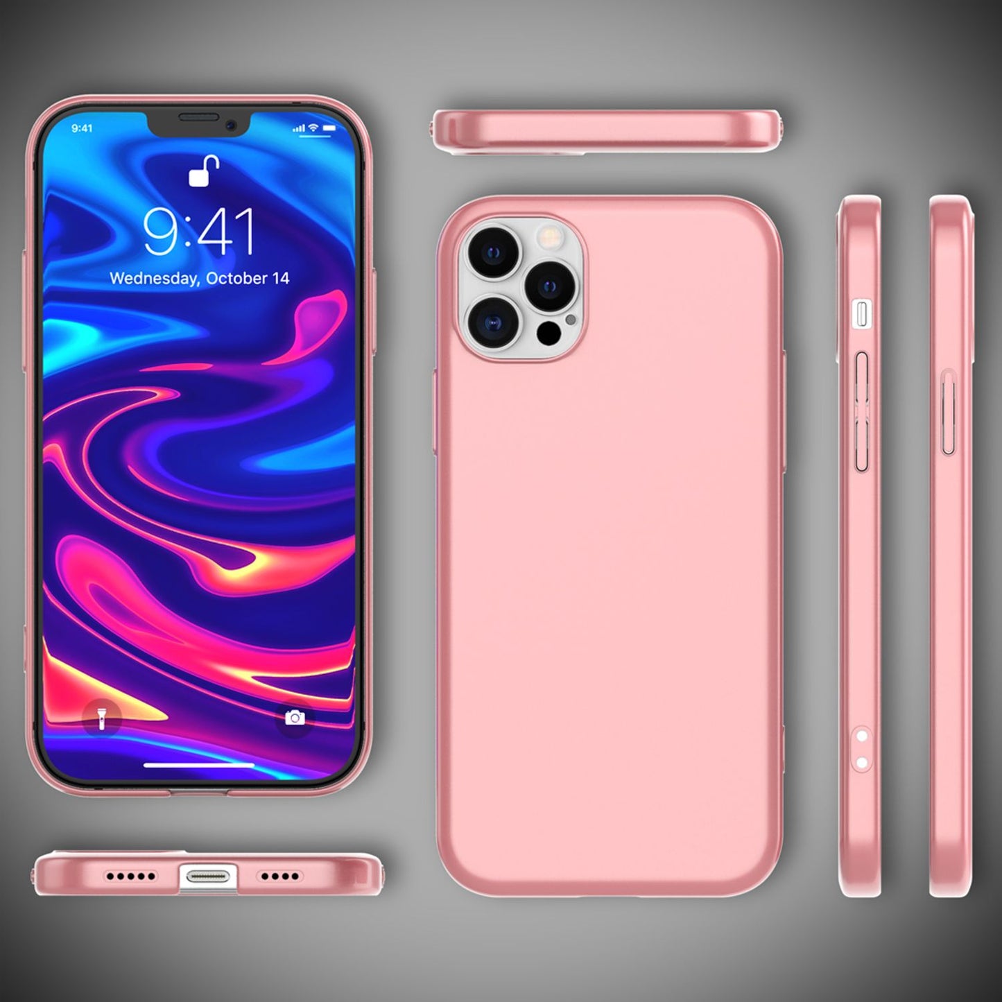 NALIA Hard Case für iPhone 12 Pro Max, Slim Cover Handy Hülle Schutz Tasche Etui