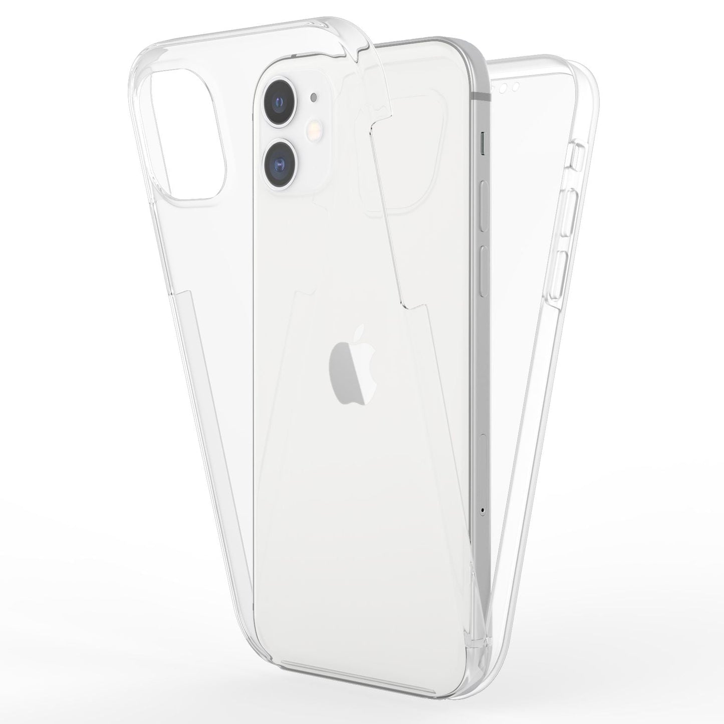 NALIA Berlin 360Guard Transparent Schutz Hülle - Voller Rundumschutz Passgenau Dünn Für iPhone 12 Mini