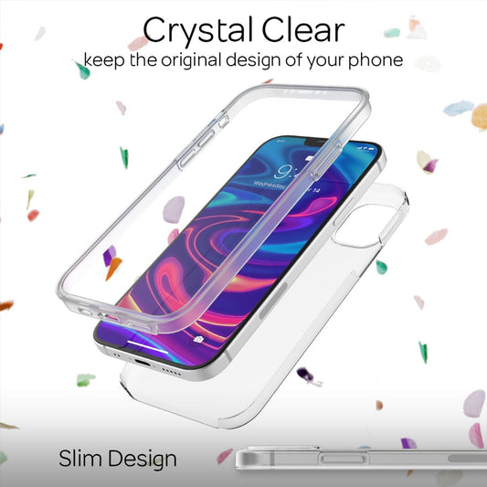 NALIA Berlin 360Guard Transparent Schutz Hülle - Voller Rundumschutz Passgenau Dünn Für iPhone 12 Mini