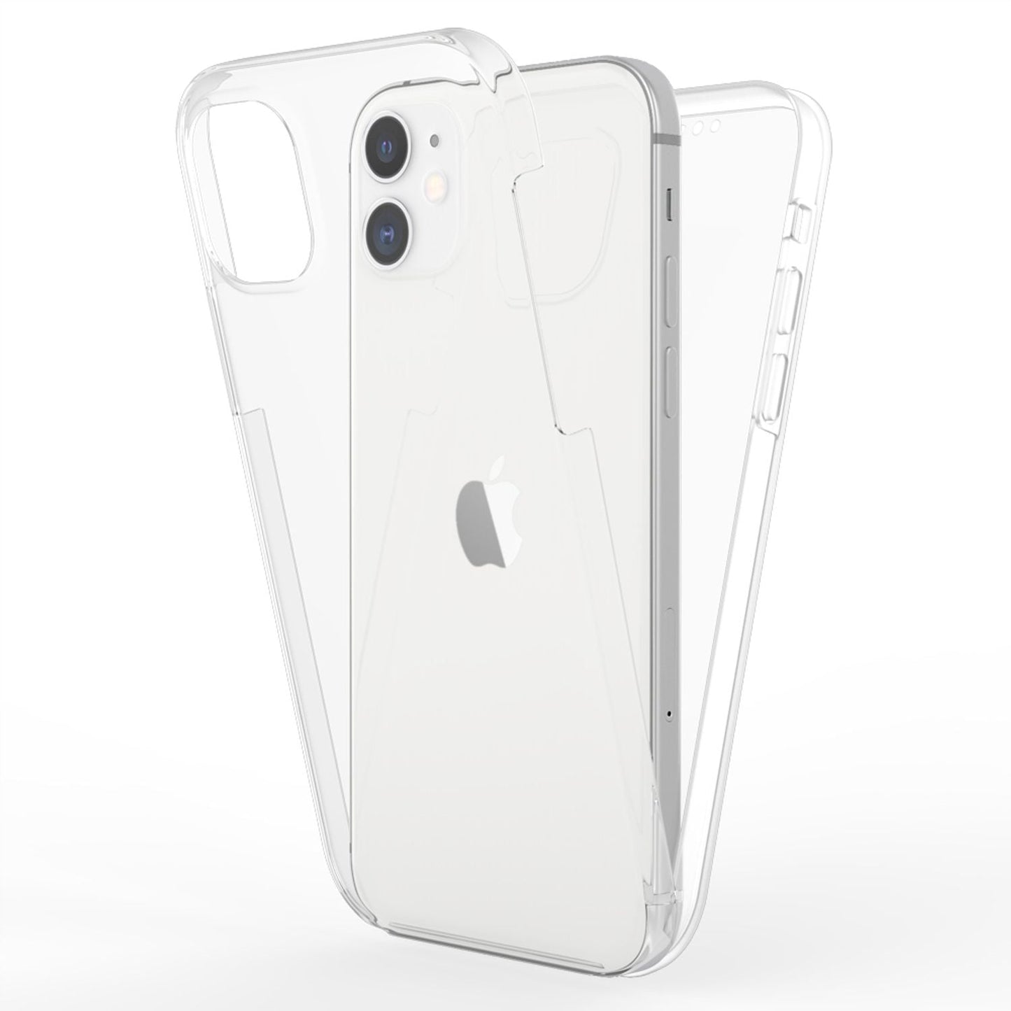 NALIA 360Guard Transparente Hülle - Passgenau Für iPhone und 12 und 12 Pro, Full-Body Schutz, Stoßfest