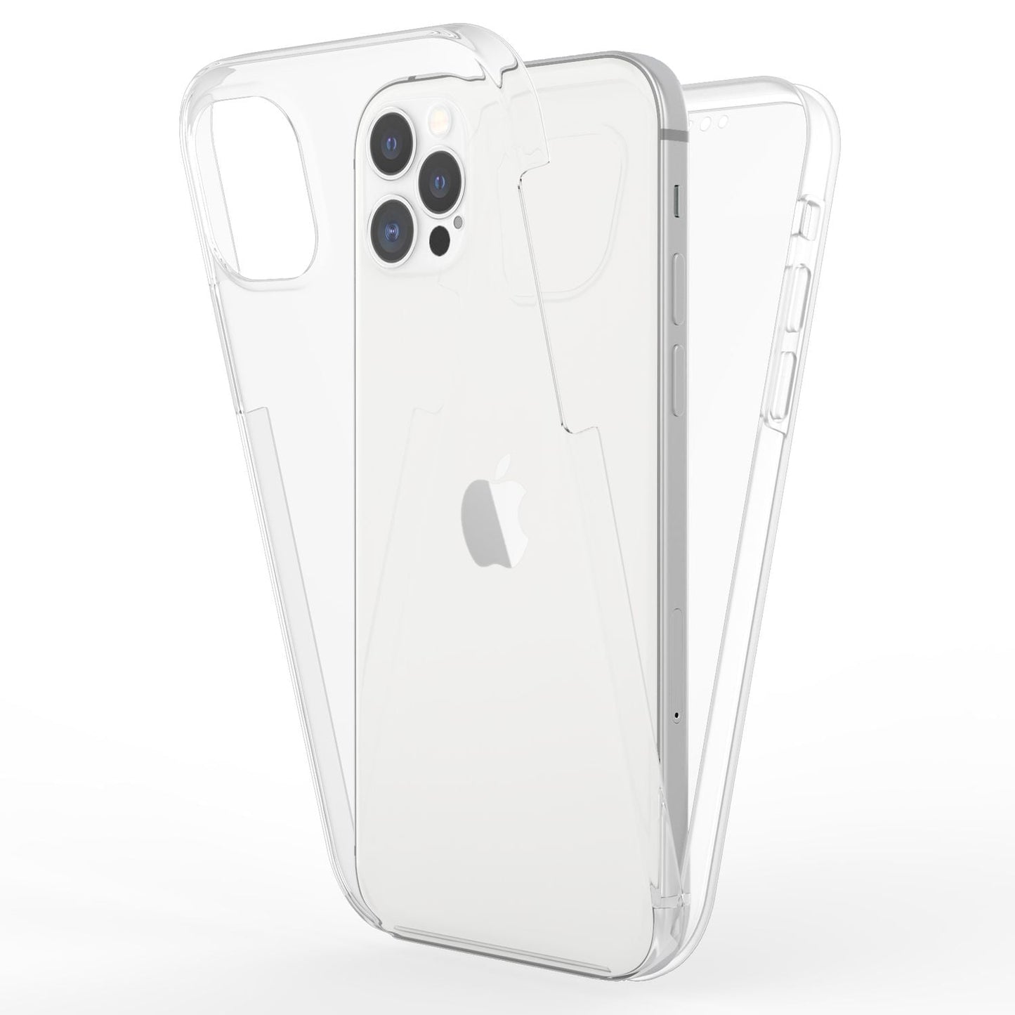 NALIA 360Guard Transparenter Schutz - Kompatibel iPhone 12 Pro Max 6,7 Zoll Abmessung Vollständiger Rundumschutz