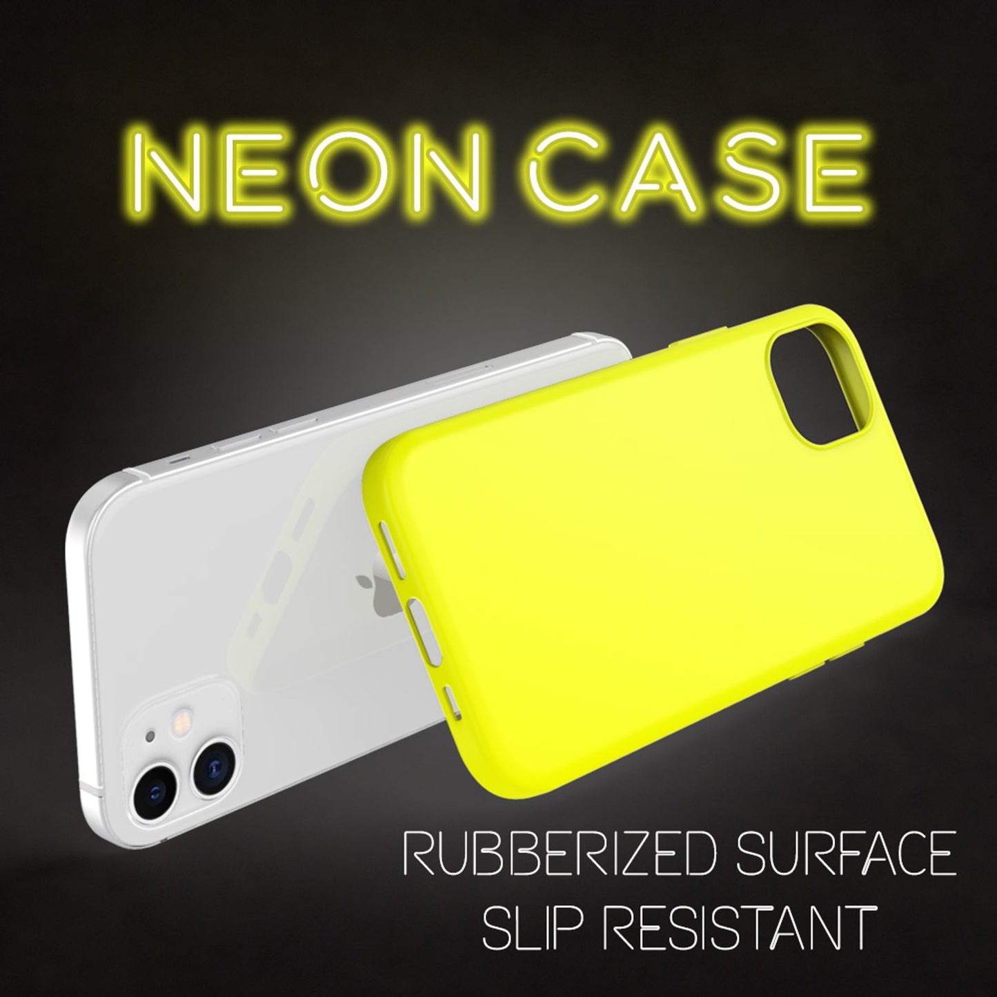 NALIA Neon Handy Hülle für iPhone 12 mini, Slim Case Cover Schutz Tasche Bumper