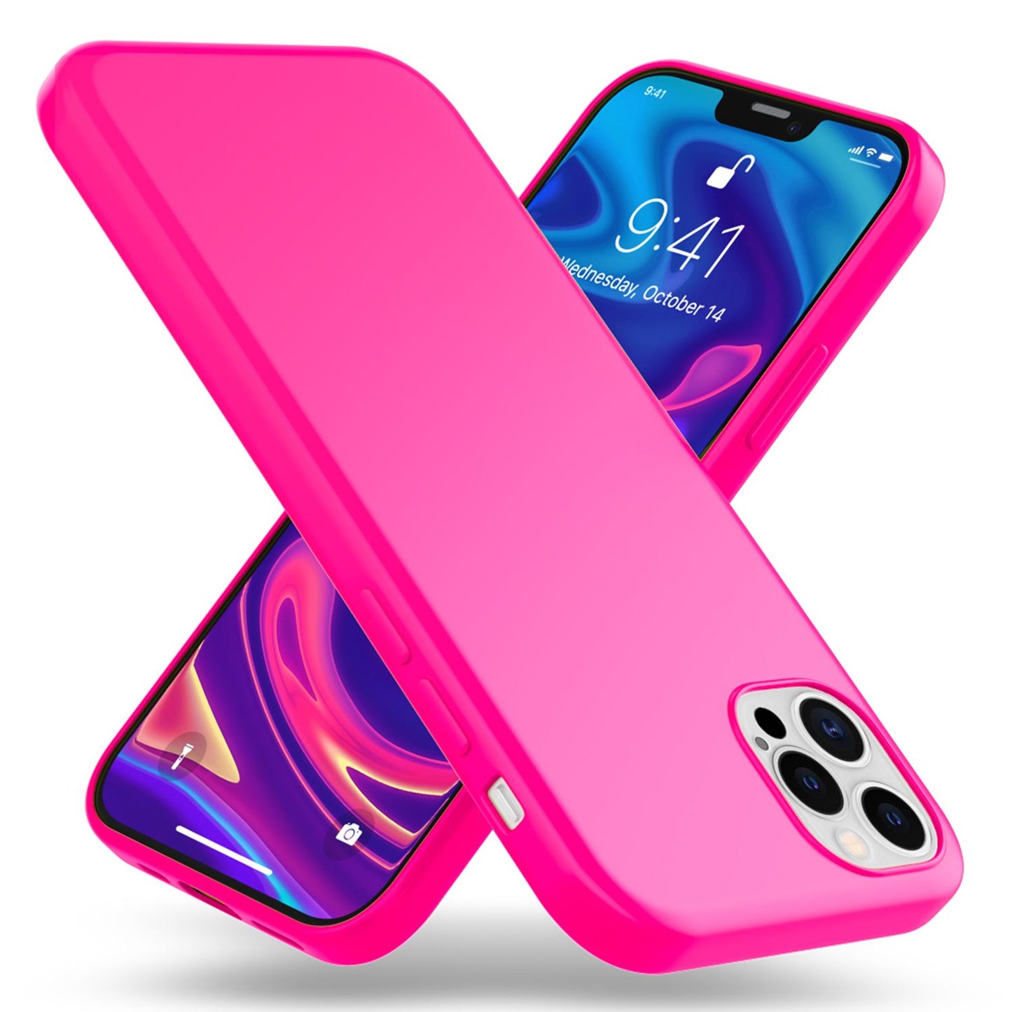NALIA Neon Handy Hülle Neon Case - TPU Slim Stoßfest, Kompatibilität iPhone 12 Pro Max