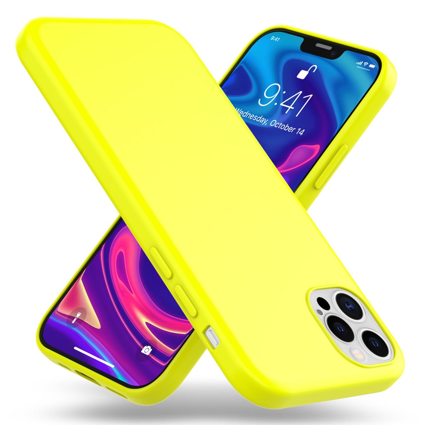 NALIA Neon Handy Hülle Neon Case - TPU Slim Stoßfest, Kompatibilität iPhone 12 Pro Max