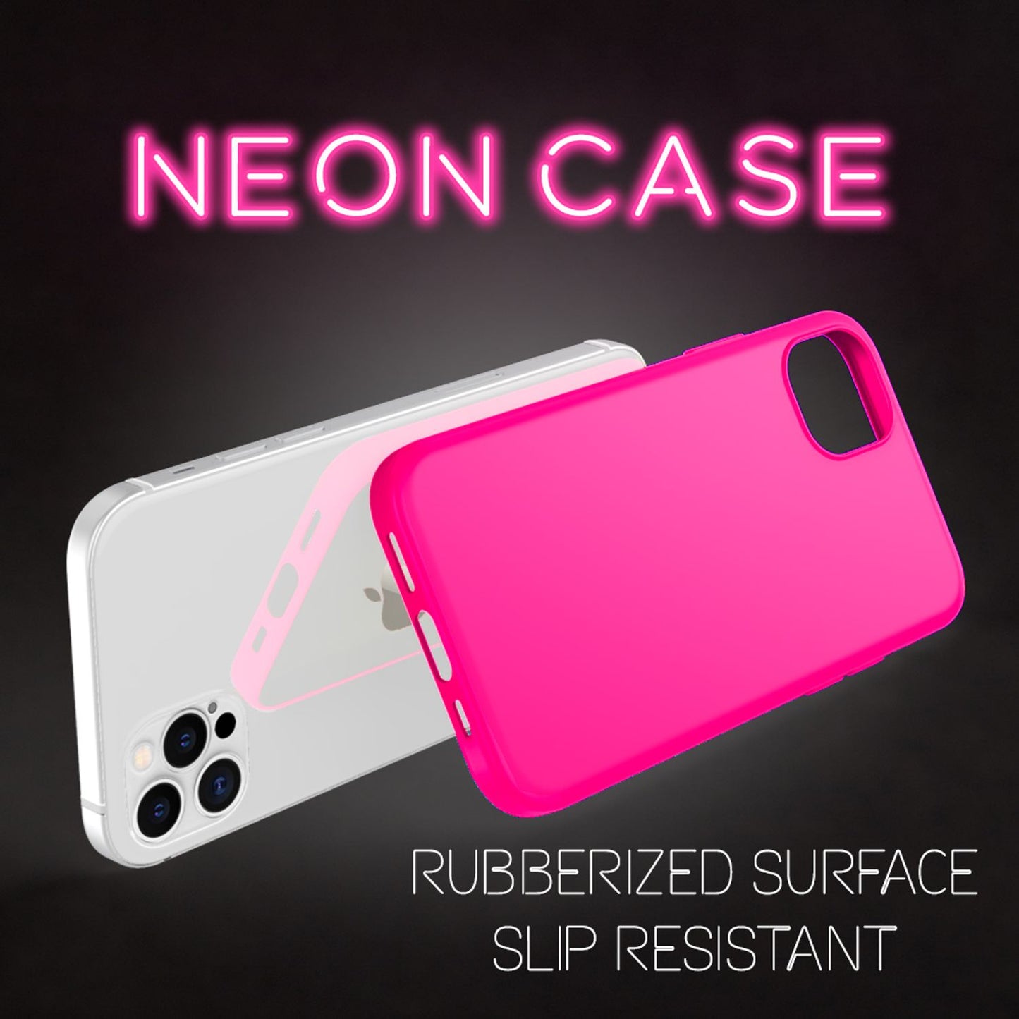 NALIA Neon Handy Hülle Neon Case - TPU Slim Stoßfest, Kompatibilität iPhone 12 Pro Max