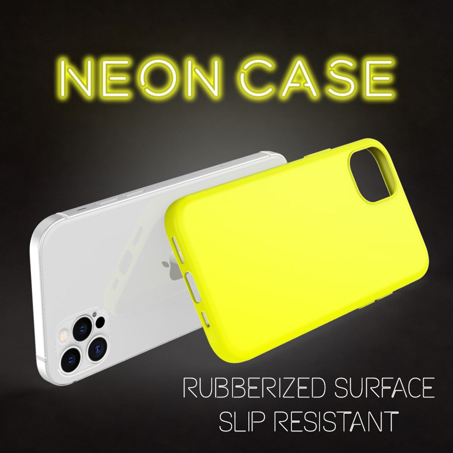 NALIA Neon Handy Hülle Neon Case - TPU Slim Stoßfest, Kompatibilität iPhone 12 Pro Max
