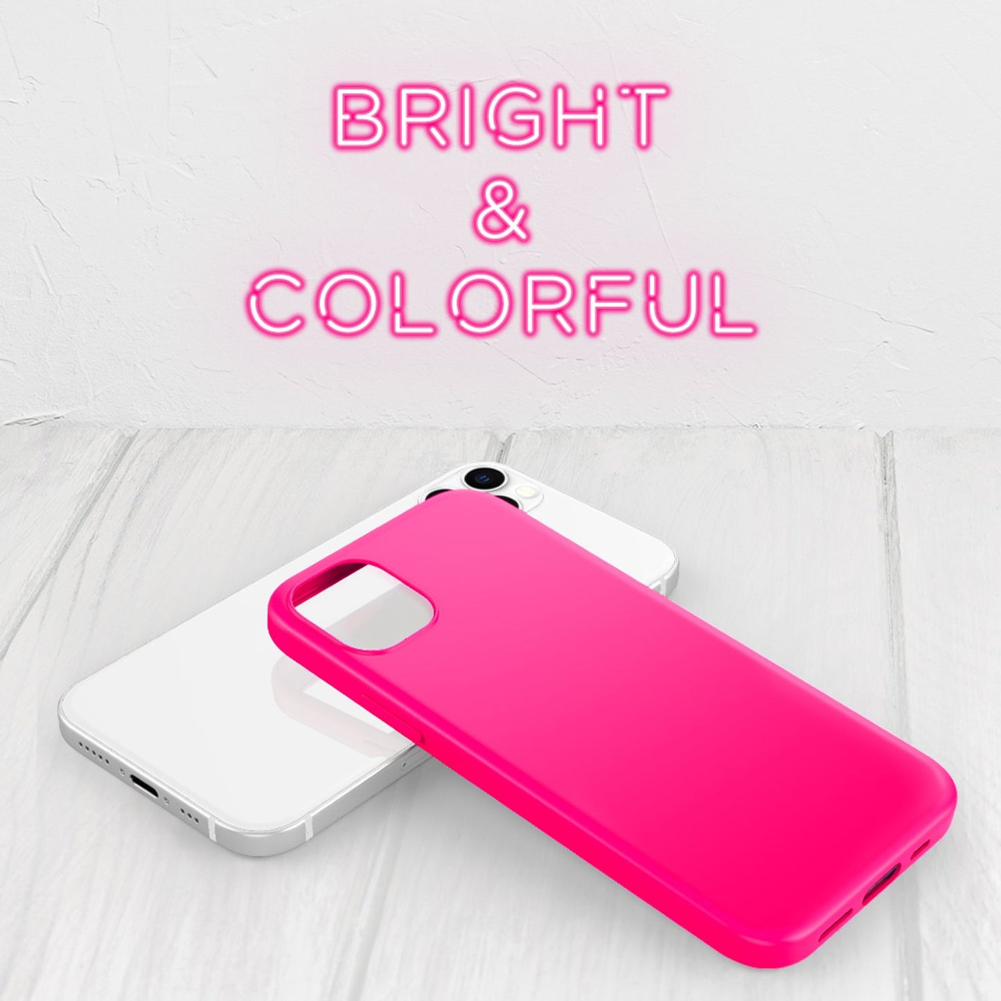 NALIA Neon Handy Hülle Neon Case - TPU Slim Stoßfest, Kompatibilität iPhone 12 Pro Max