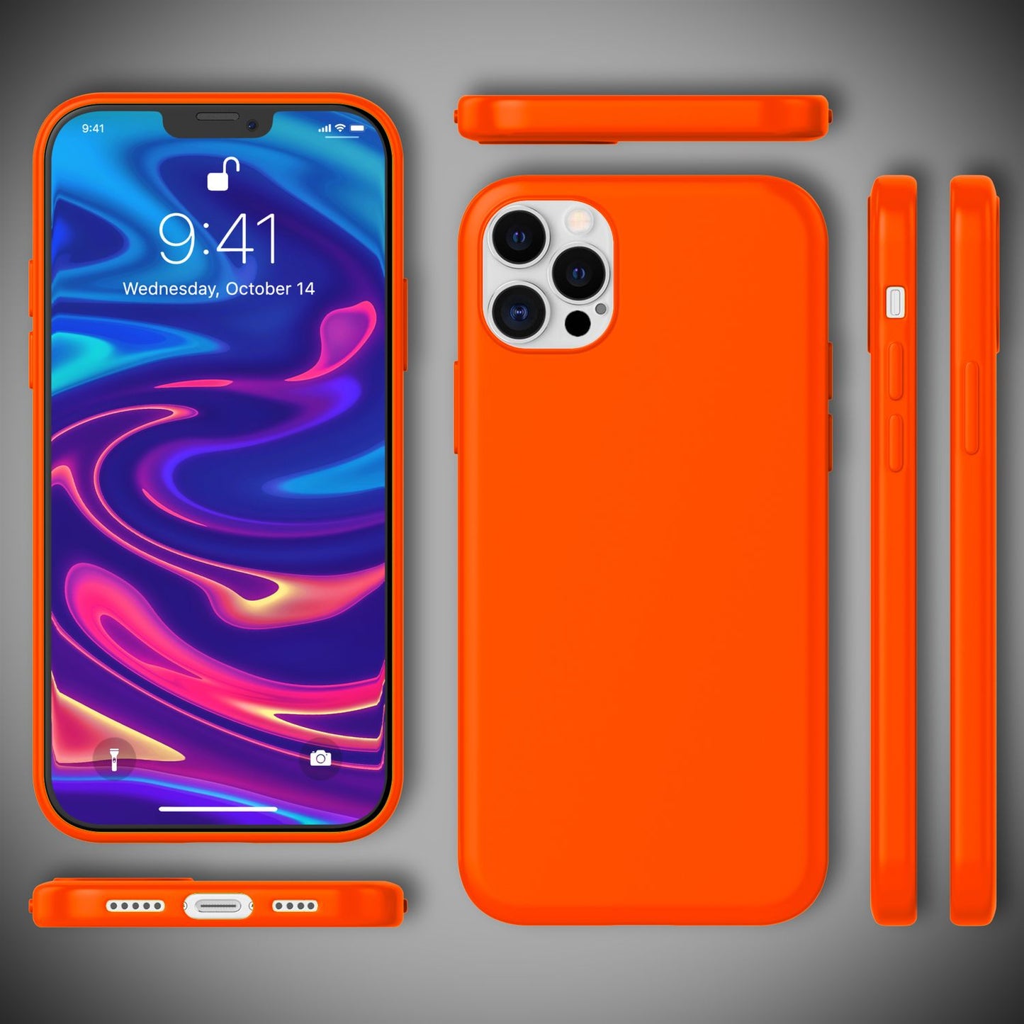 NALIA Neon Handy Hülle Neon Case - TPU Slim Stoßfest, Kompatibilität iPhone 12 Pro Max