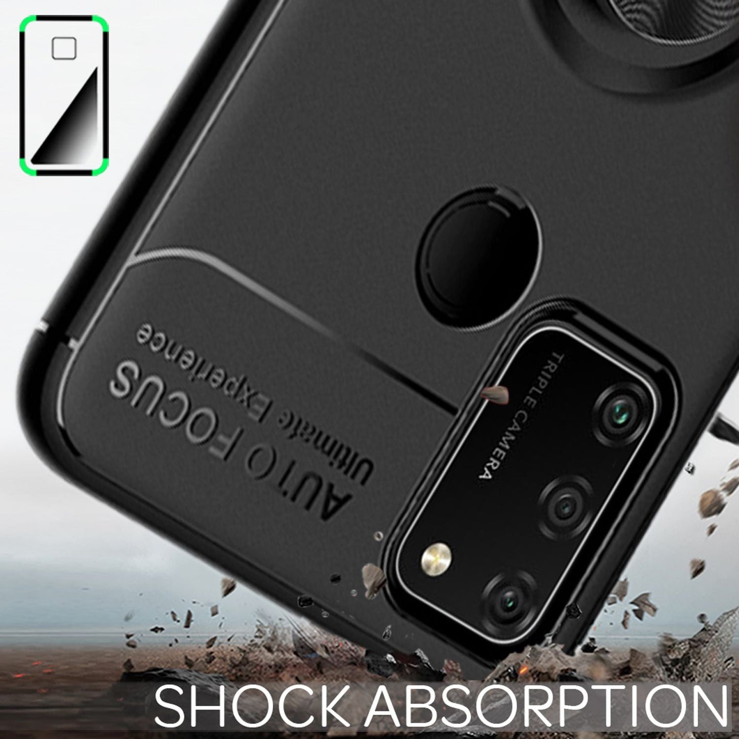 NALIA Ring Handy Hülle für Honor 9A, Slim Case Schutz Tasche Etui Bumper Cover