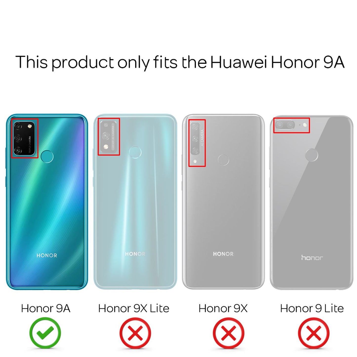 NALIA Ring Handy Hülle für Honor 9A, Slim Case Schutz Tasche Etui Bumper Cover