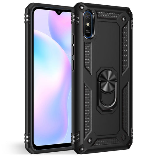 NALIA Ring Handy Hülle für Xiaomi Redmi 9A, Case für magnetische KFZ Halterung