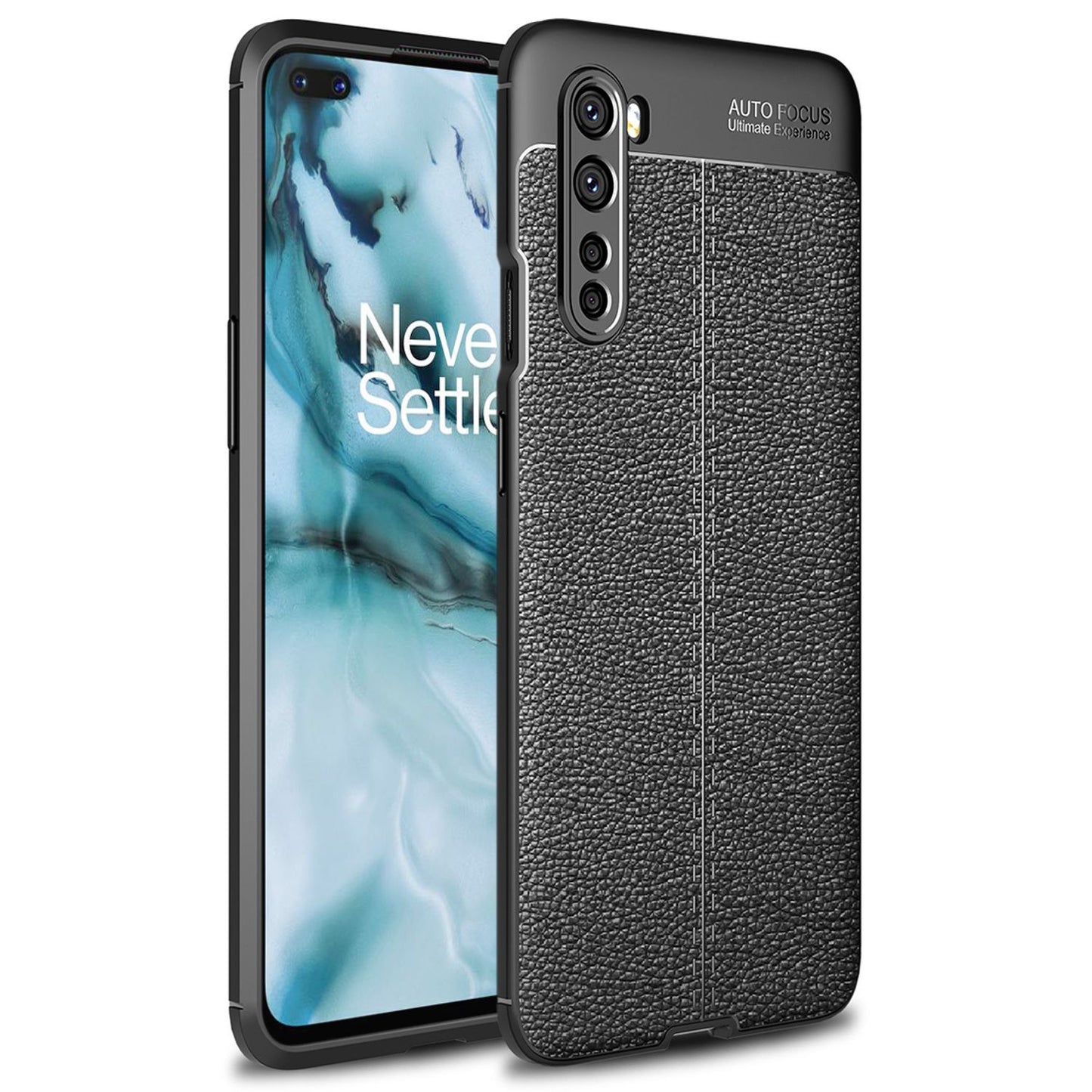 NALIA Design Handy Hülle für OnePlus Nord, Leder Look Phone Case Cover Bumper