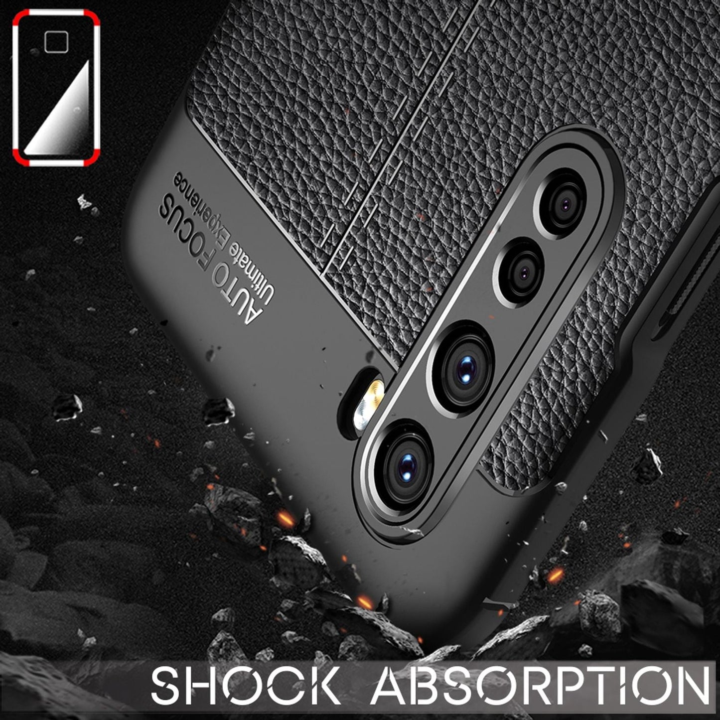 NALIA Design Handy Hülle für OnePlus Nord, Leder Look Phone Case Cover Bumper