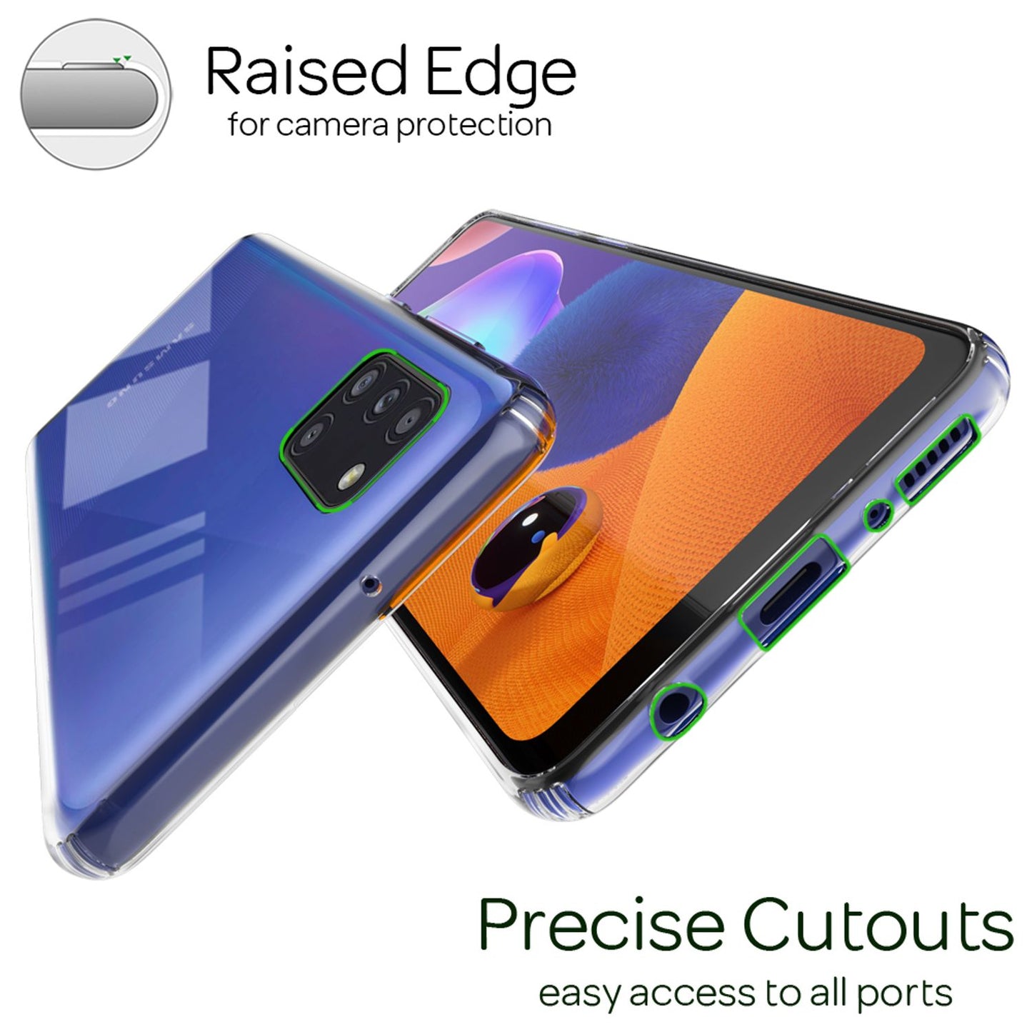 NALIA Husă de telefon transparentă pentru Samsung Galaxy A31, husă de protecție transparentă