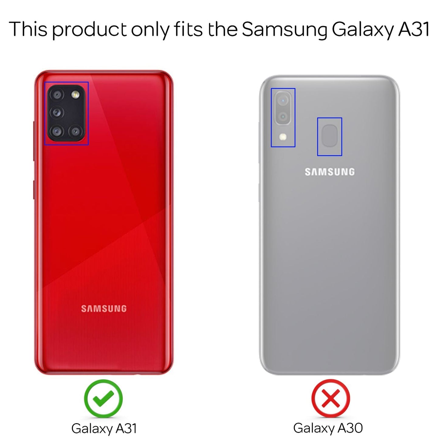 NALIA Husă de telefon transparentă pentru Samsung Galaxy A31, husă de protecție transparentă
