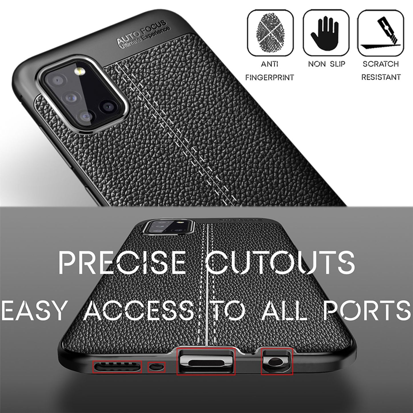 Husă de telefon NALIA Design pentru Samsung Galaxy A31, aspect piele