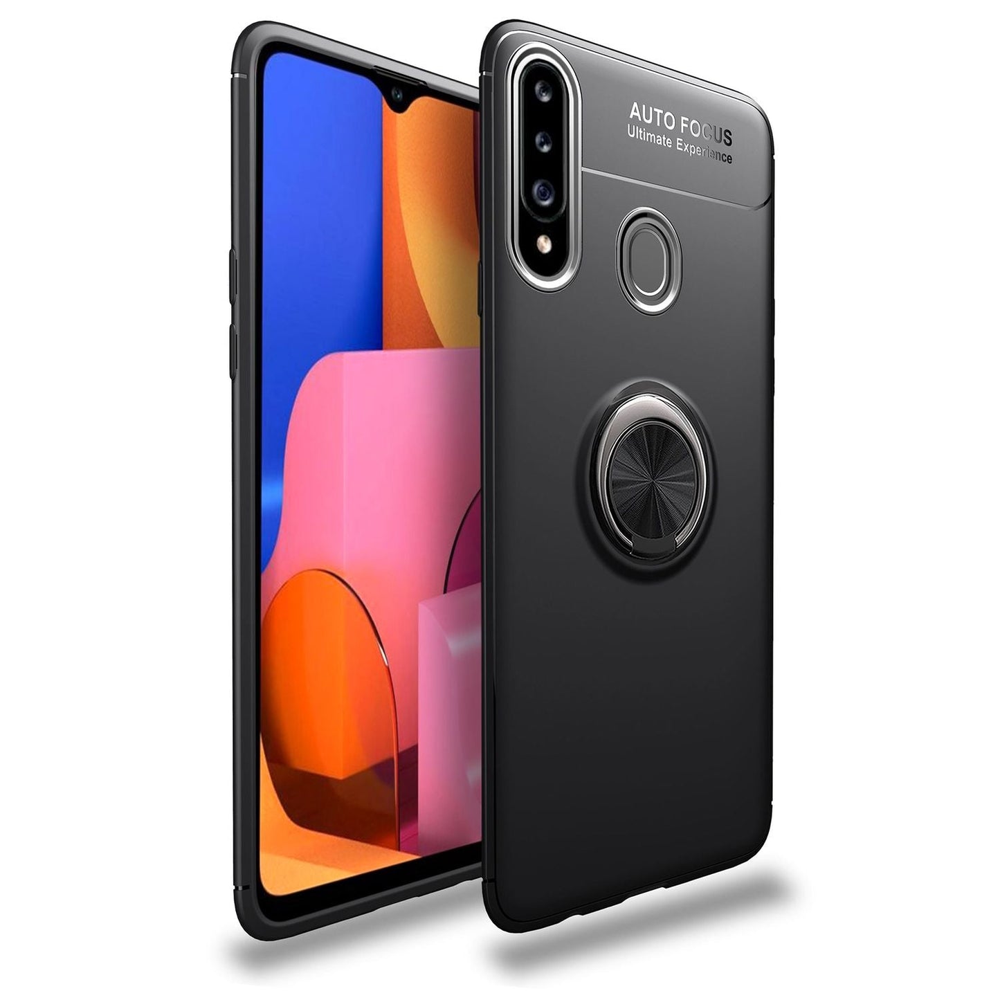 NALIA Ring Handy Hülle für Samsung Galaxy A20s, Schutz Phone Case Cover Bumper