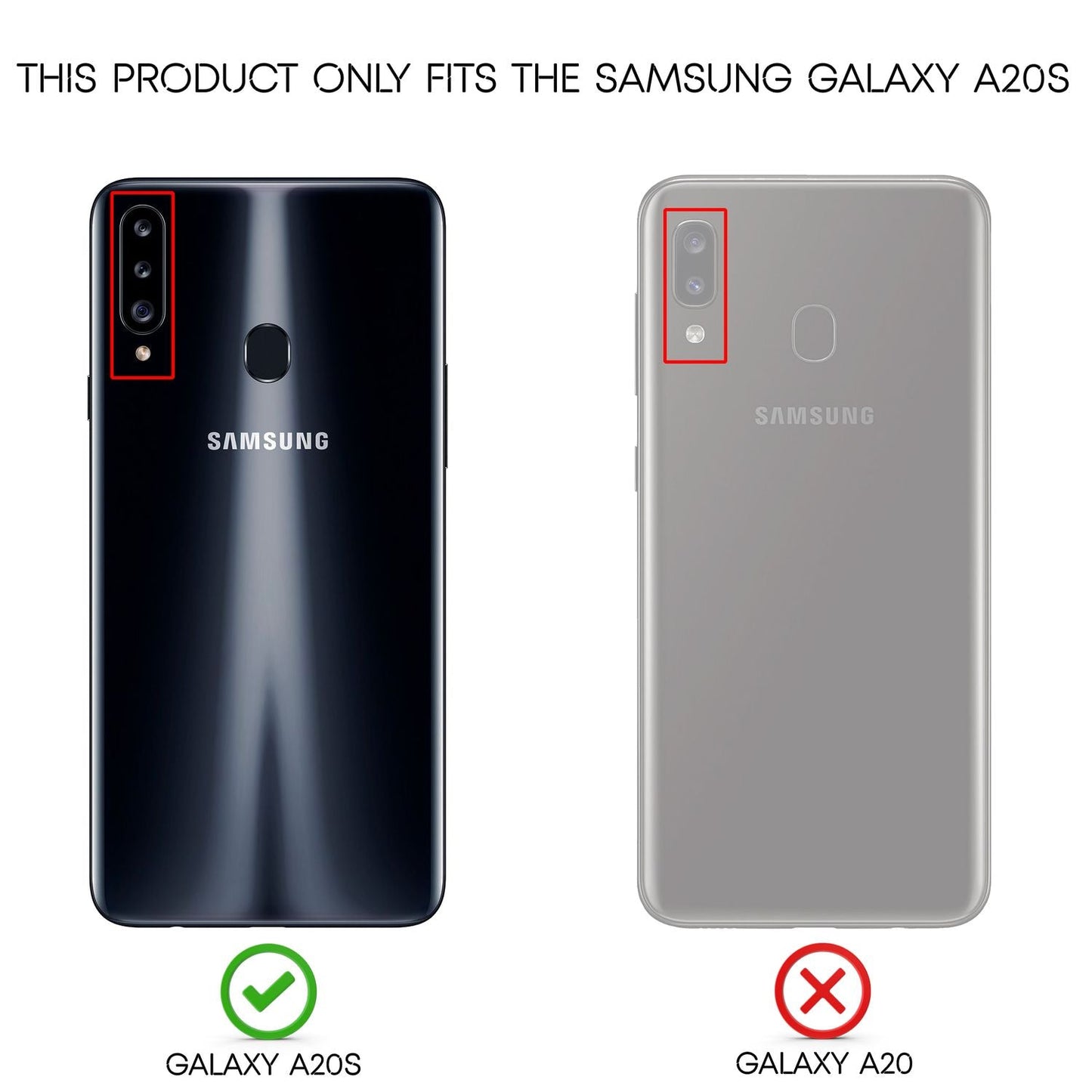 Husă NALIA Design pentru Samsung Galaxy A20s cu aspect de piele - subțire, rezistentă la șocuri și zgârieturi, din silicon, neagră