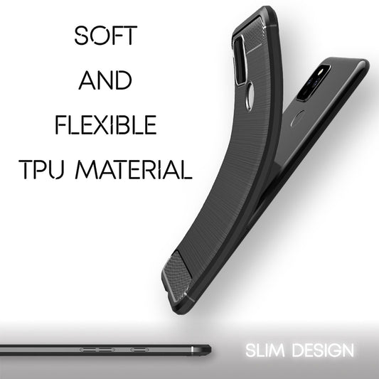 Etui NALIA Pixel 5 Vortex Carbon Style – materiał TPU, matowa czerń, pasuje do Pixela 5