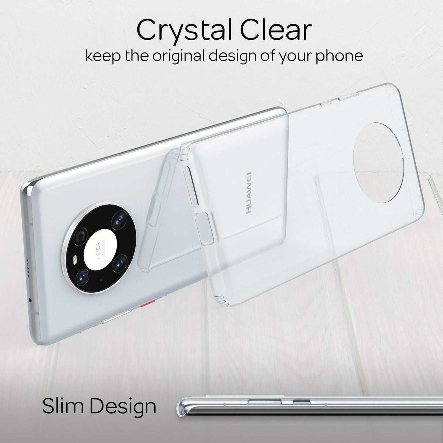 NALIA Klare Handyhülle - Transparente Hülle Huawei Mate 40 Pro - Größe Passgenau Dünn Kratzfest