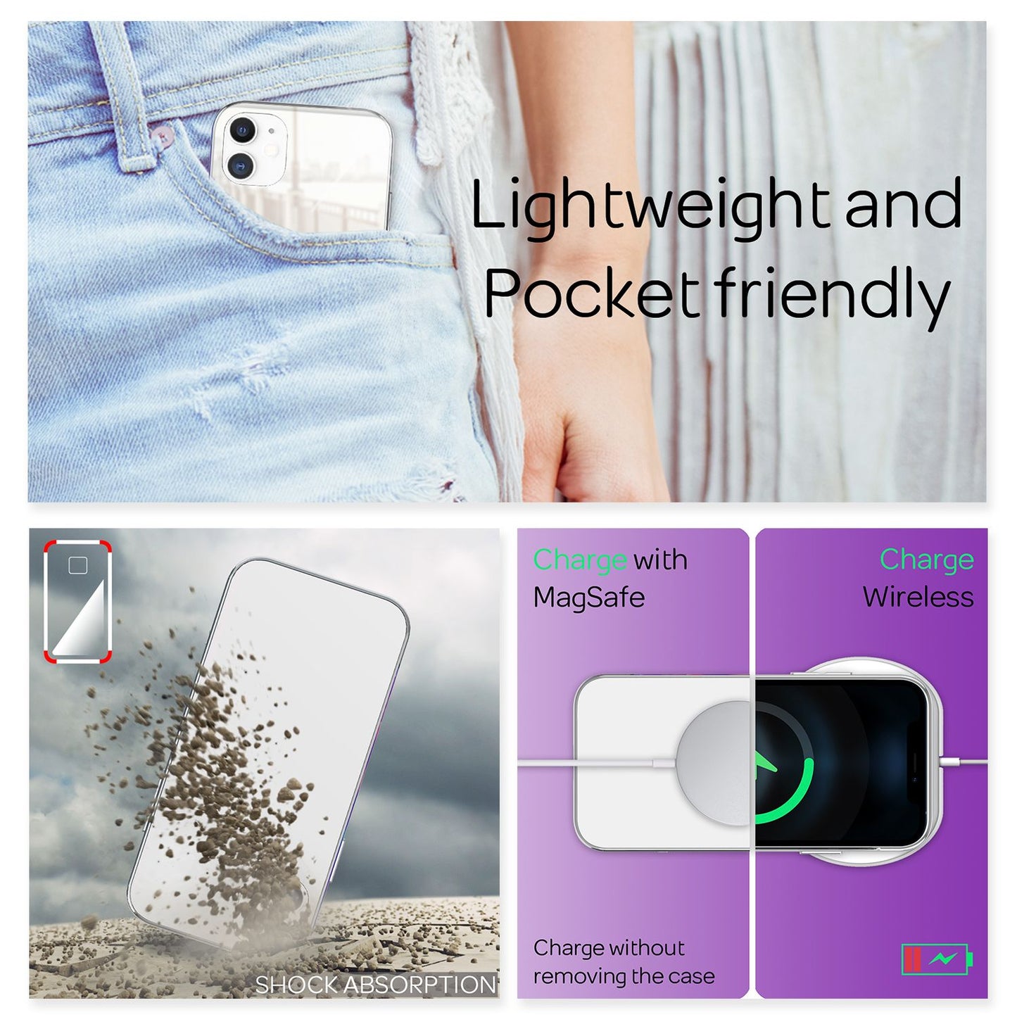 NALIA Spiegel Hartglas Hülle für iPhone 12 / iPhone 12 Pro, Mirror Cover Bumper