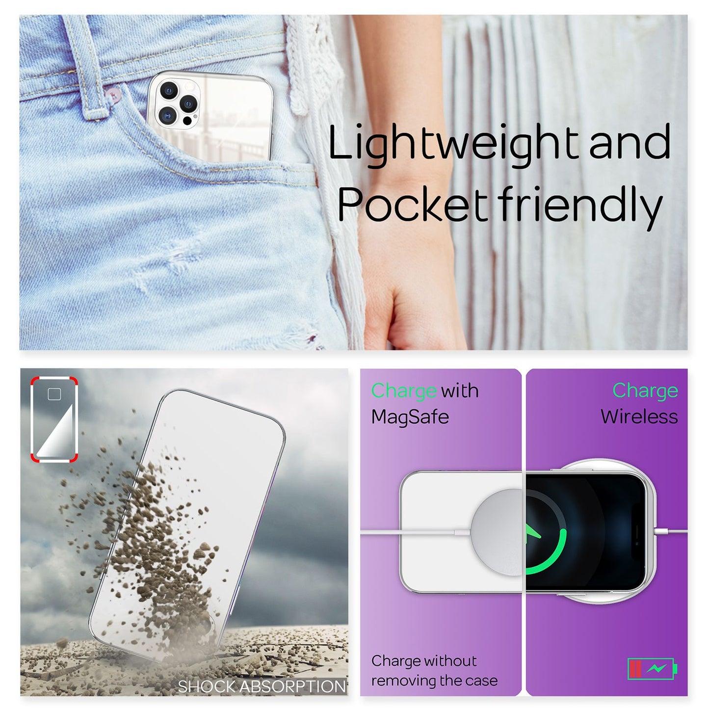 NALIA Spiegel Hartglas Hülle für iPhone 12 Pro Max, Mirror Hard-Case Bumper