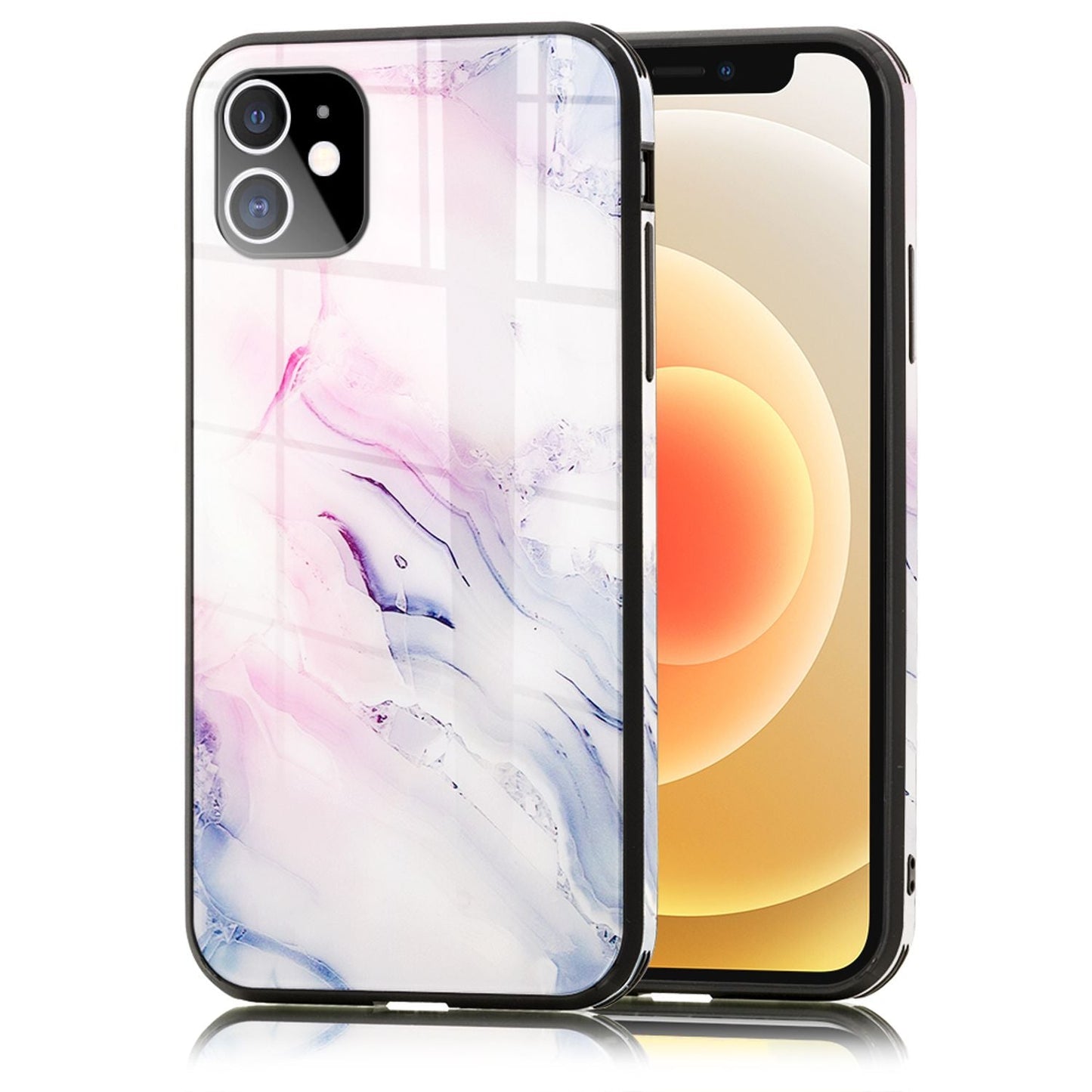 NALIA IPhone 12 Mini Marmor Glashülle Zeitloses Design - 9H Glas, Kratzfest, Ultradünn