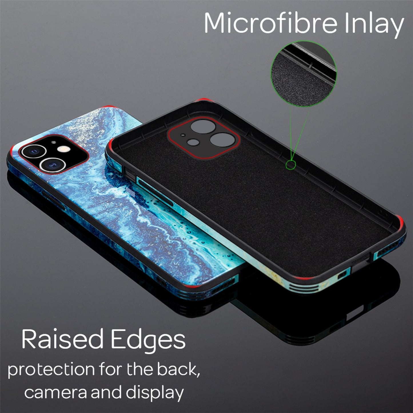 NALIA IPhone 12 Mini Marmor Glashülle Zeitloses Design - 9H Glas, Kratzfest, Ultradünn