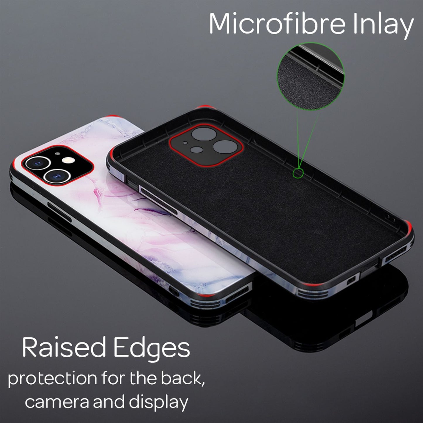 NALIA IPhone 12 Mini Marmor Glashülle Zeitloses Design - 9H Glas, Kratzfest, Ultradünn