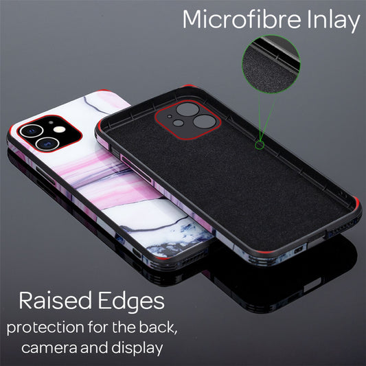 NALIA IPhone 12 Mini Marmor Glashülle Zeitloses Design - 9H Glas, Kratzfest, Ultradünn