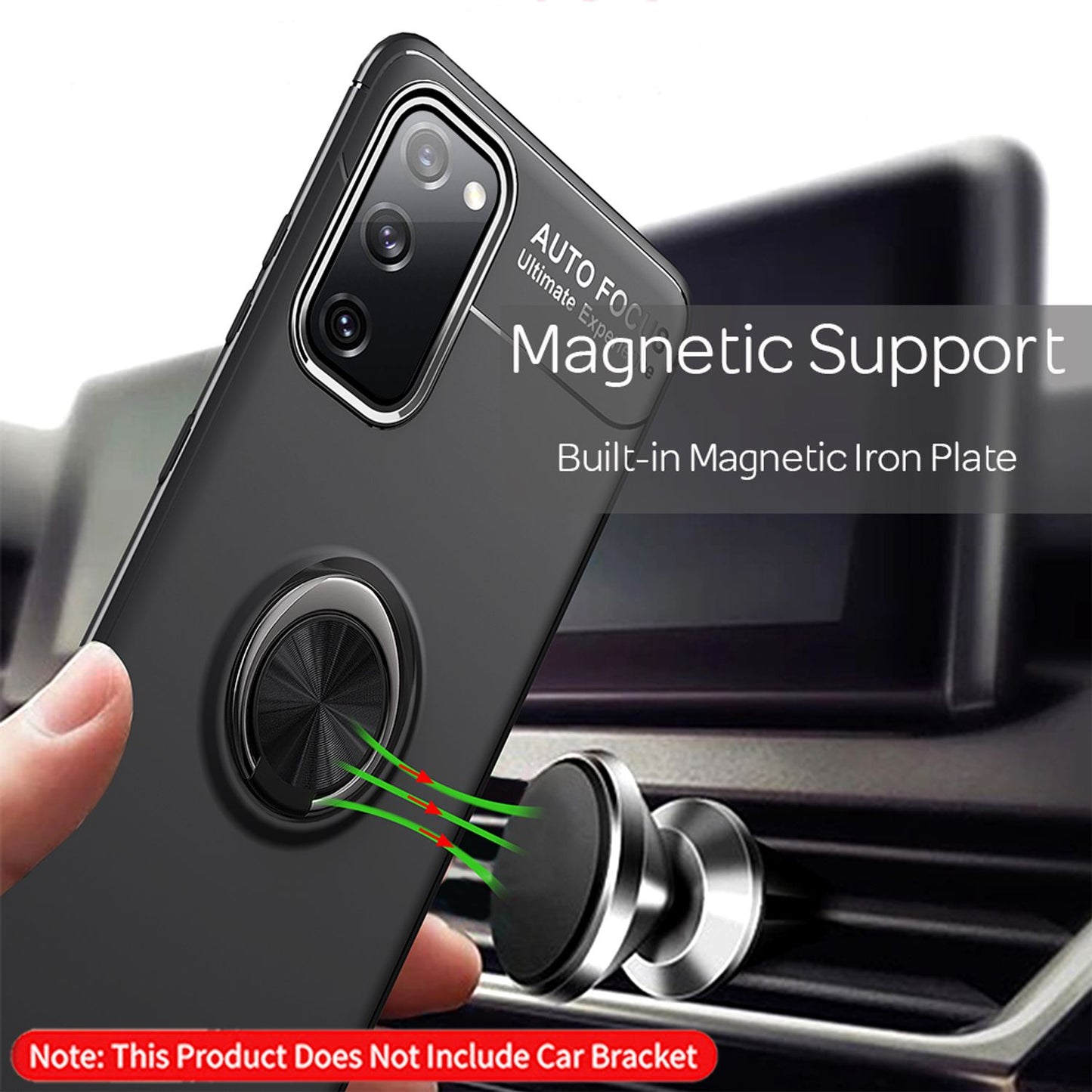 NALIA Ring Case Grip360 Suport inel rotativ cu operare cu o singură mână - Suport inel 360°, compatibil cu Galaxy S20 FE
