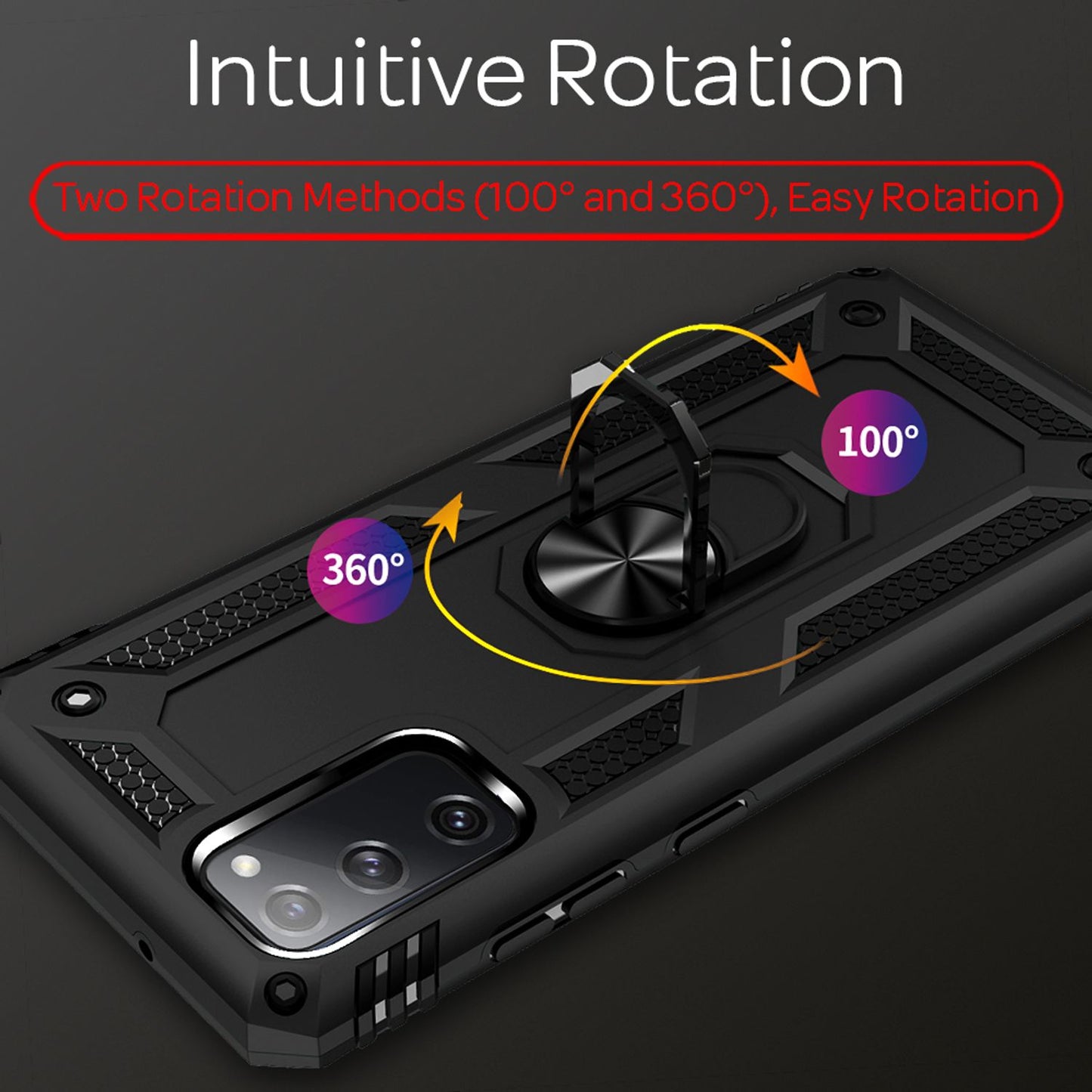 NALIA Ring Cover für Samsung Galaxy S20 FE, Robuste Handy Hülle Schutz Case Etui