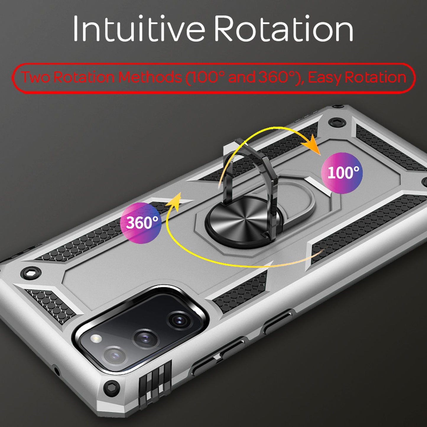 NALIA Ring Cover für Samsung Galaxy S20 FE, Robuste Handy Hülle Schutz Case Etui