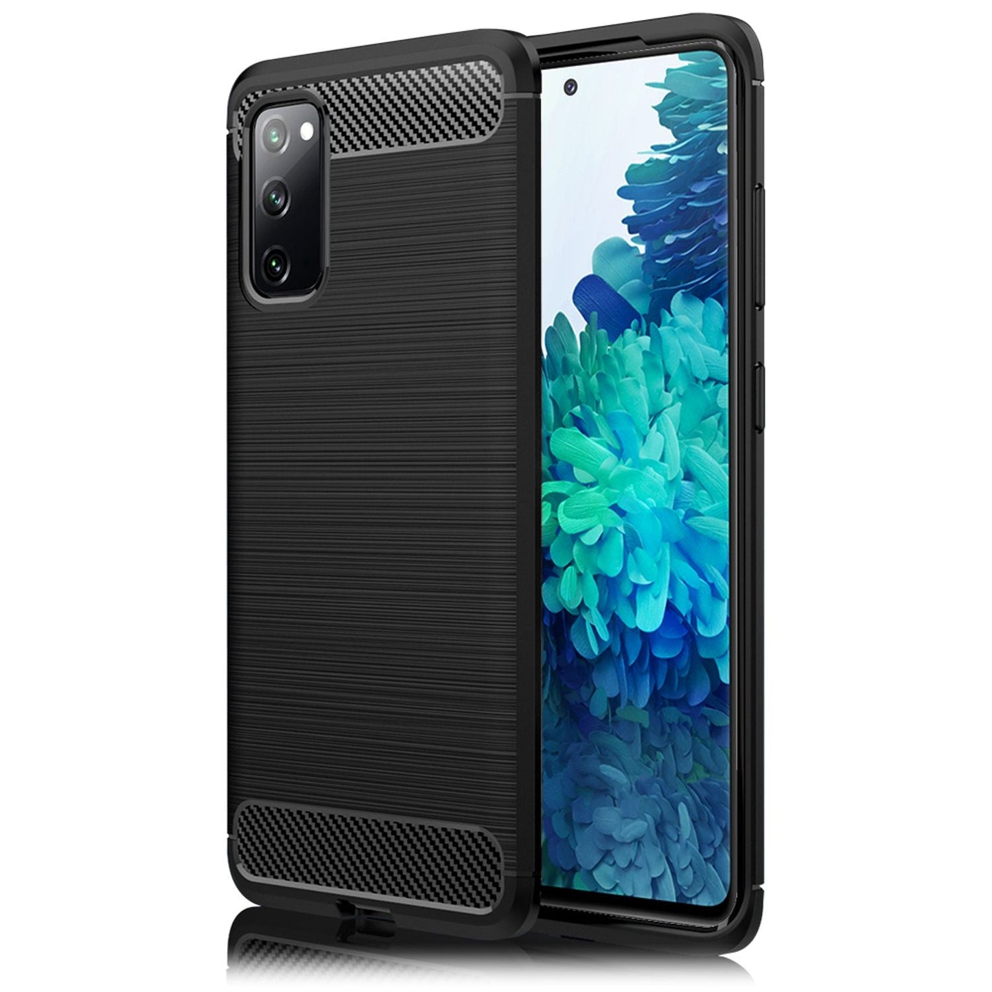 NALIA Carbon Case für Samsung Galaxy S20 FE, Silikon Handy Hülle Schutz Cover
