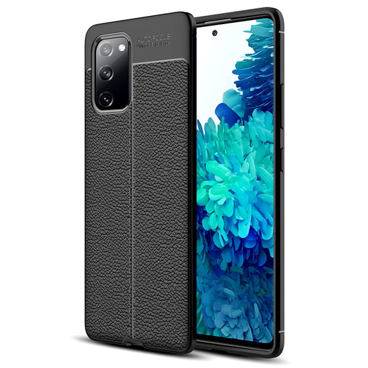 NALIA Galaxy S20 FE Leder Case - Leder-Look Schutz Hülle TPU Silikon, Passform 6,5 Zoll, Dünn 0,8 mm