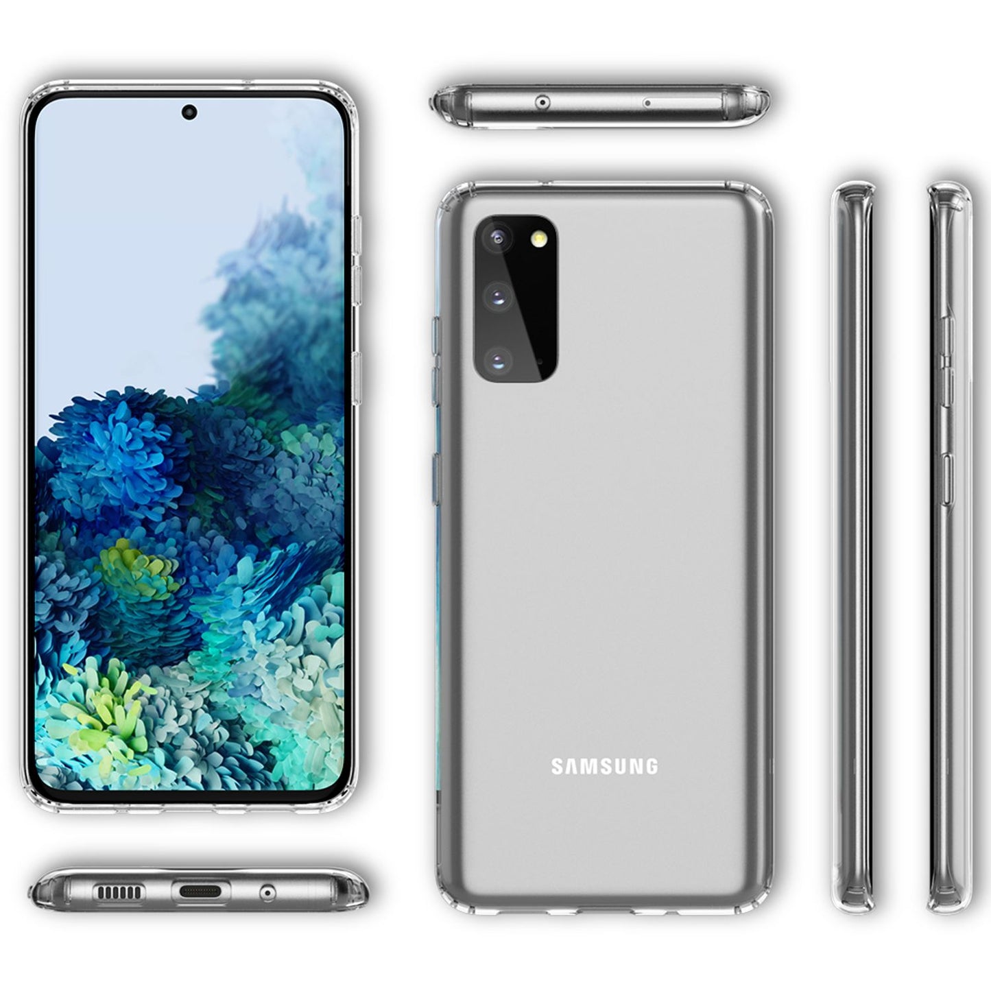 NALIA Klare Schutz Hülle für Samsung Galaxy S20 / S20 5G, Hard Case Handy Cover
