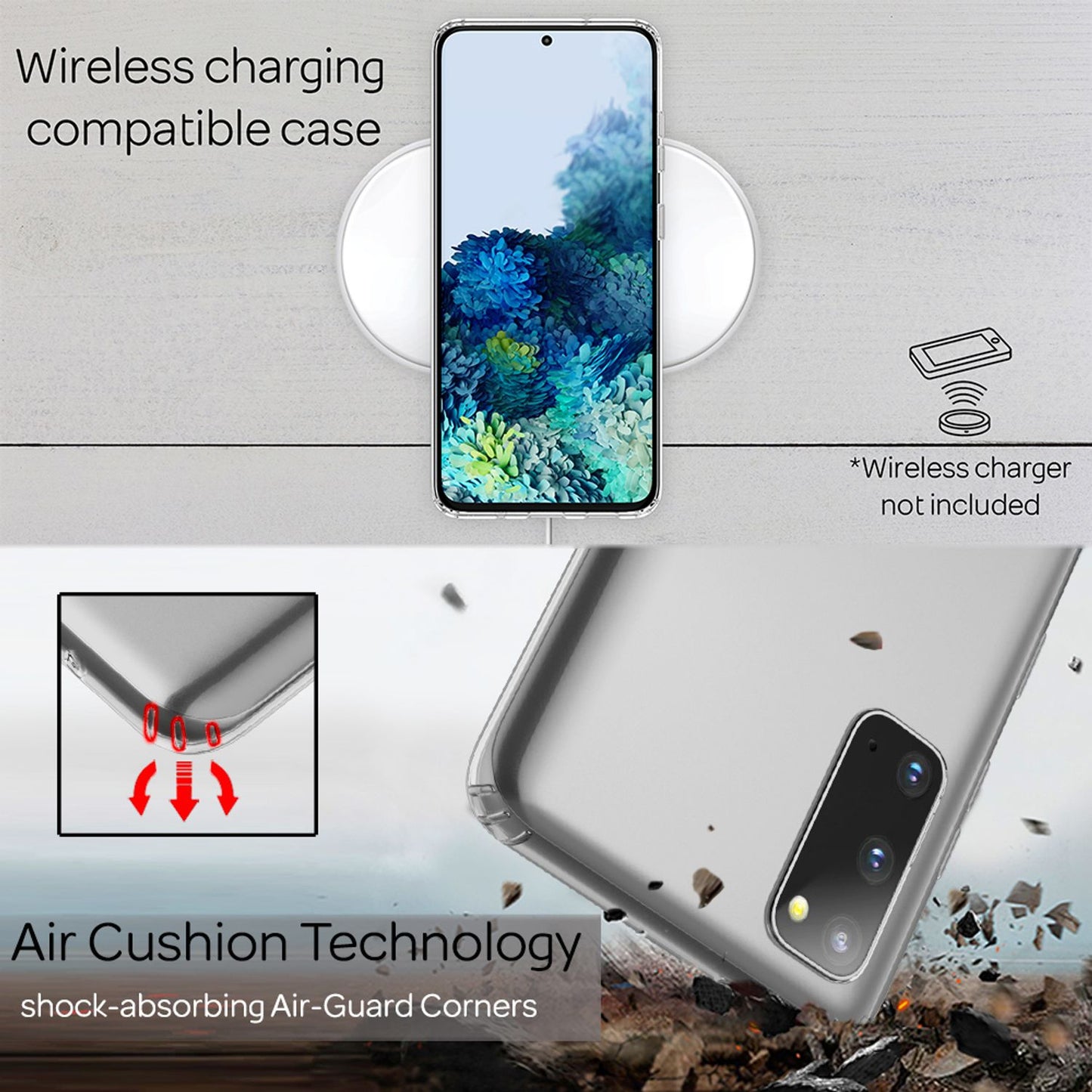 NALIA Klare Schutz Hülle für Samsung Galaxy S20 / S20 5G, Hard Case Handy Cover