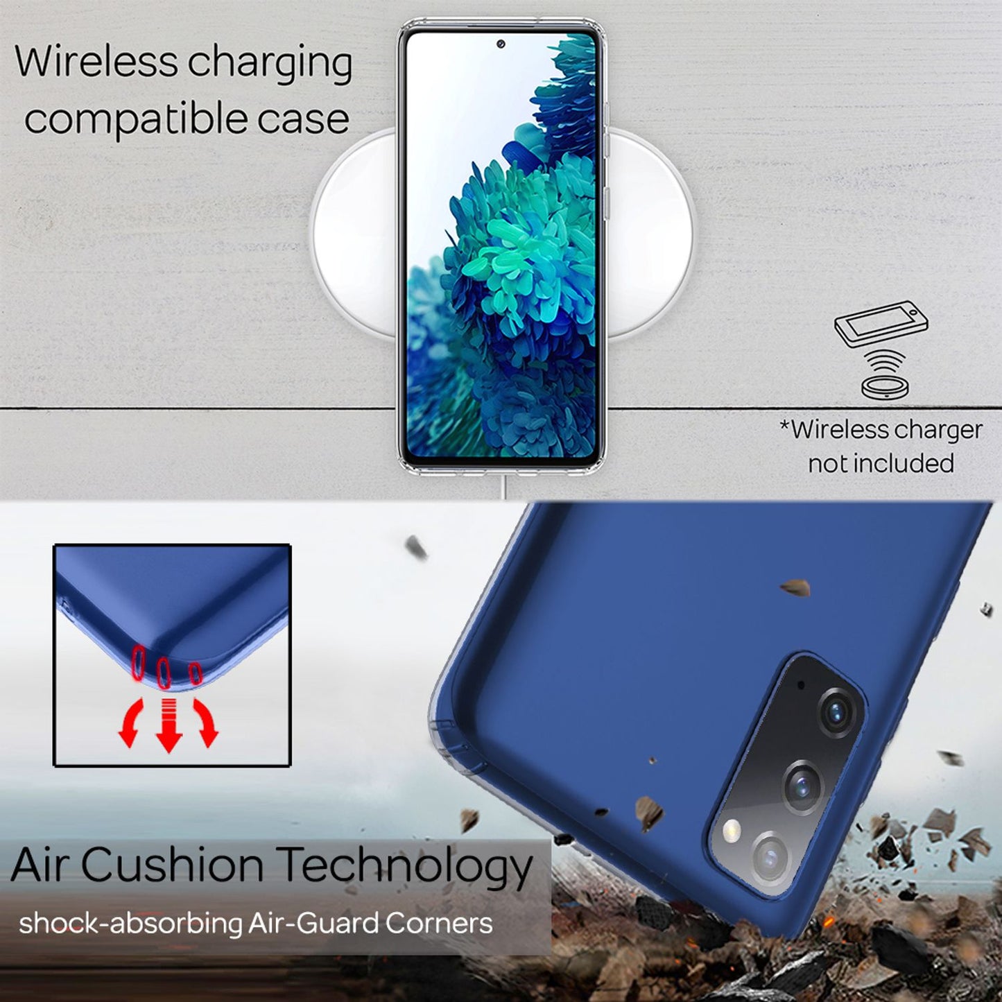 NALIA Klare Schutz Hülle für Samsung Galaxy S20 FE, Hard Case Clear Handy Cover