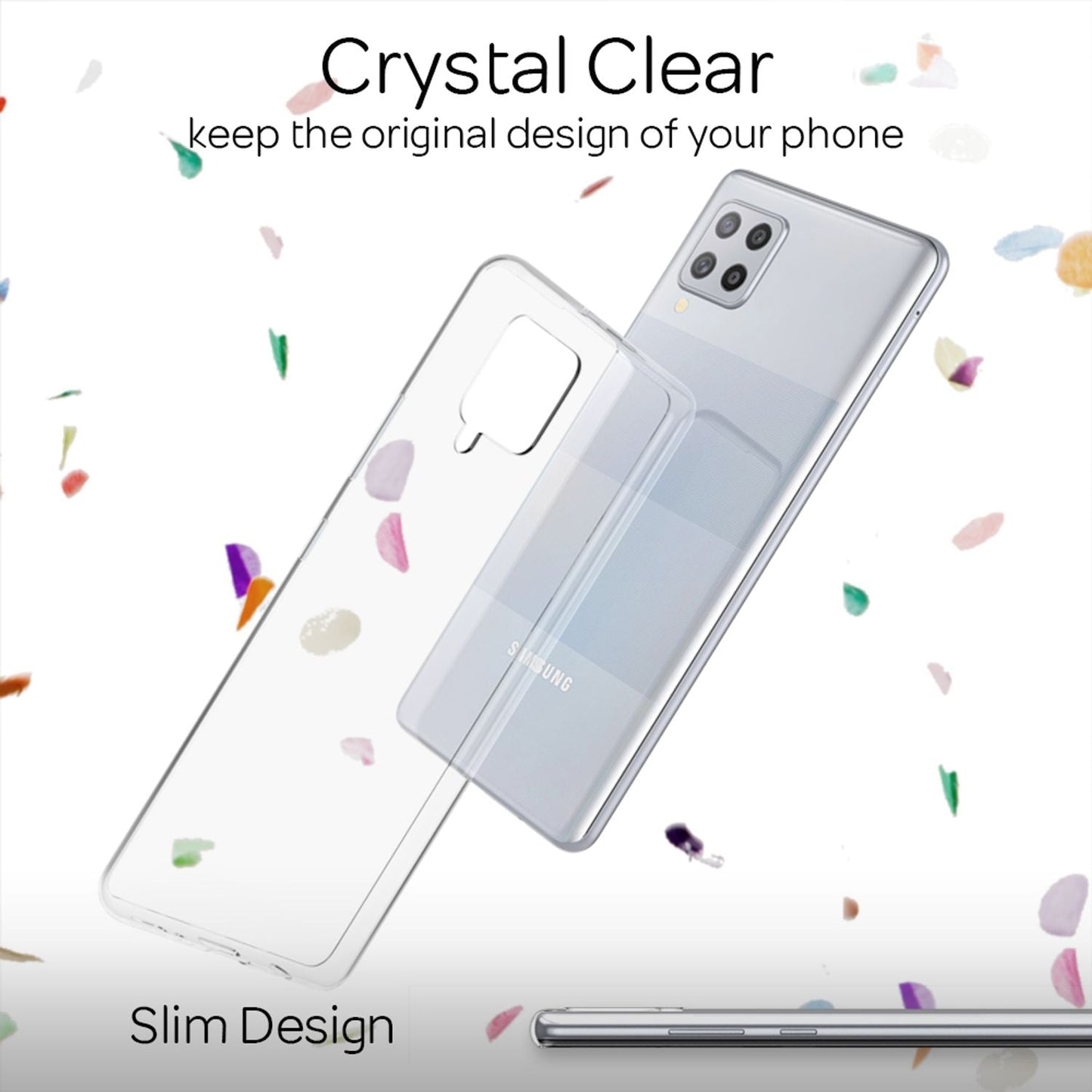NALIA Galaxy A42 5G Klar AirFlex Hülle - Dünn 0,9 mm, Passgenau, Anti-Verfärbung