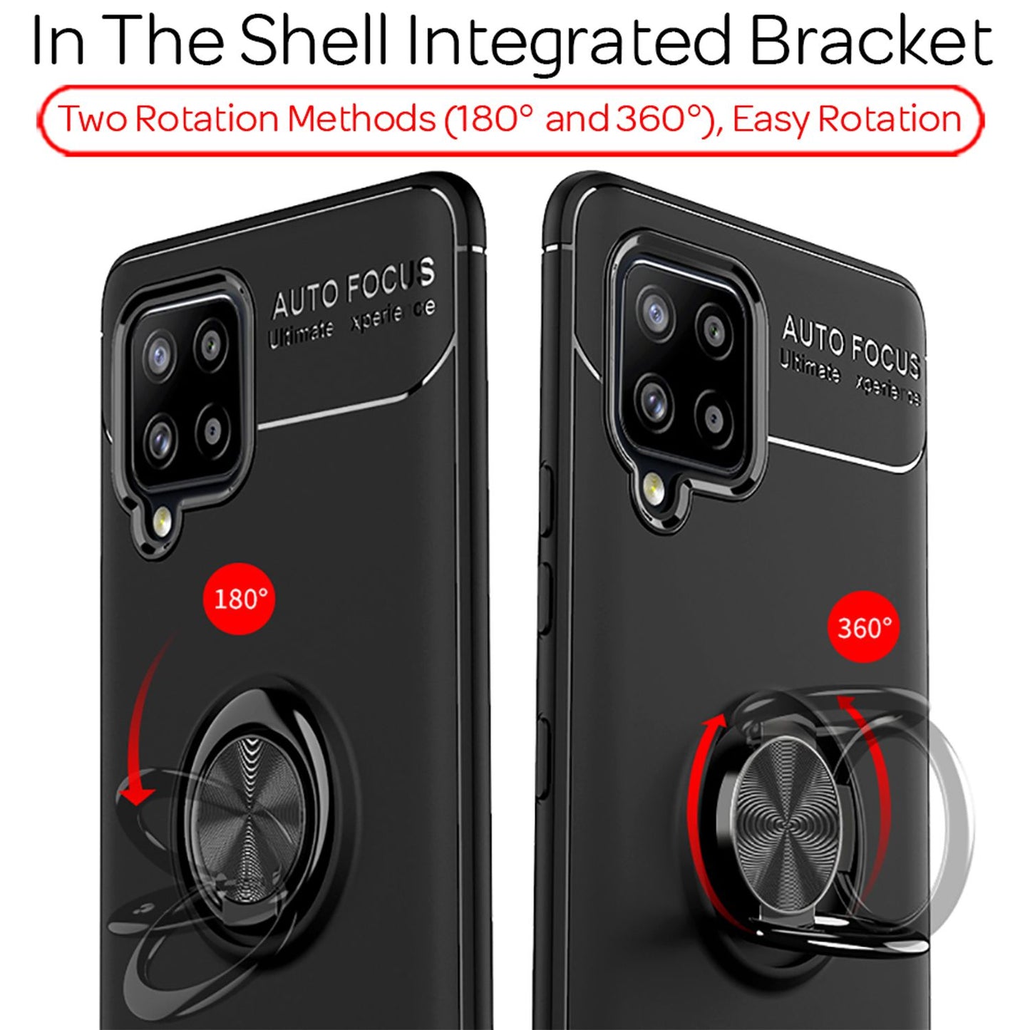 NALIA Ring Handyhülle für Samsung Galaxy A42 5G, Handy Cover Schutz Tasche Etui Case